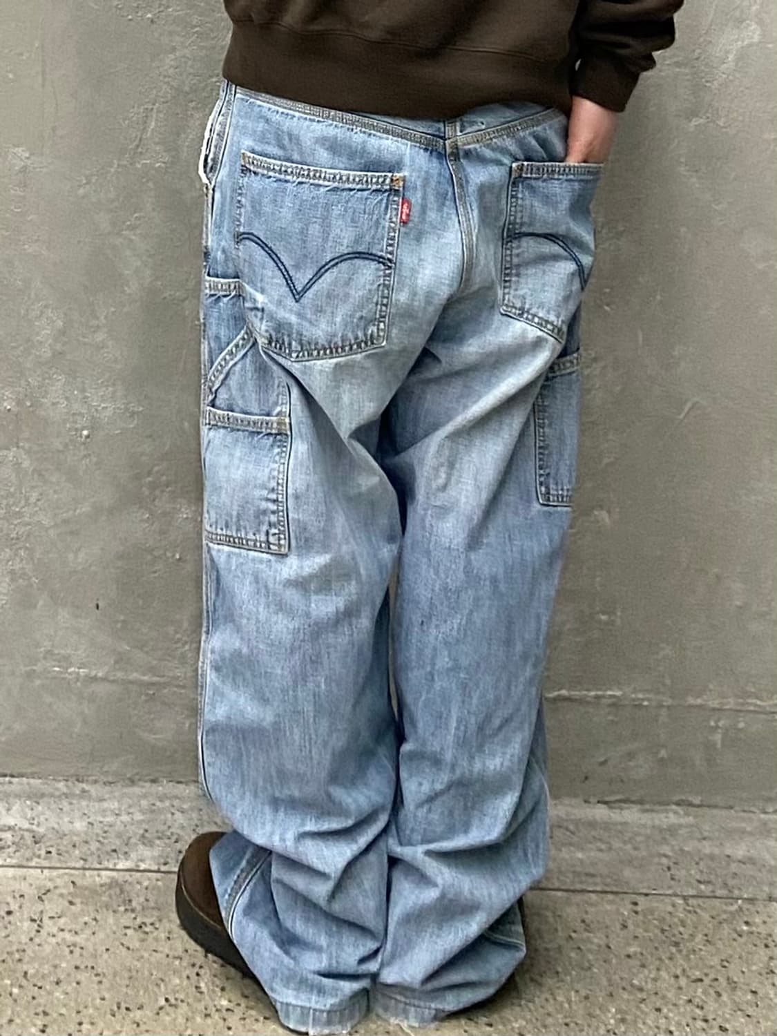 [33] 00s Levi's 리바이스 루즈핏 카펜터 와이드 데님팬츠 상품이미지10