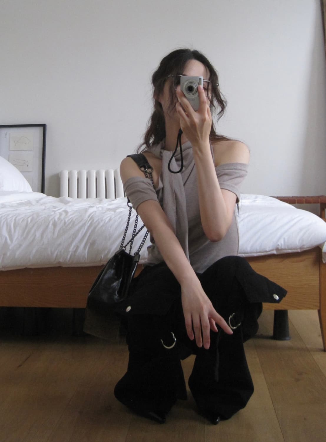 옵텐소 린넨 스카프 컷아웃 탑 티셔츠 상품이미지6