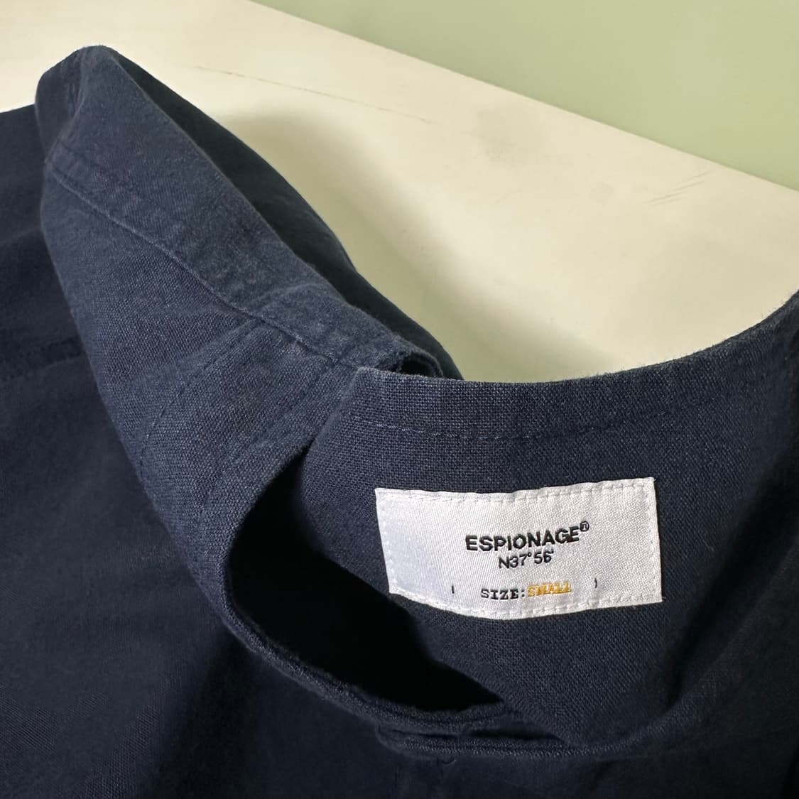 95 S 에스피오나지 코튼 논카라 네이비 코튼자켓 상품이미지2