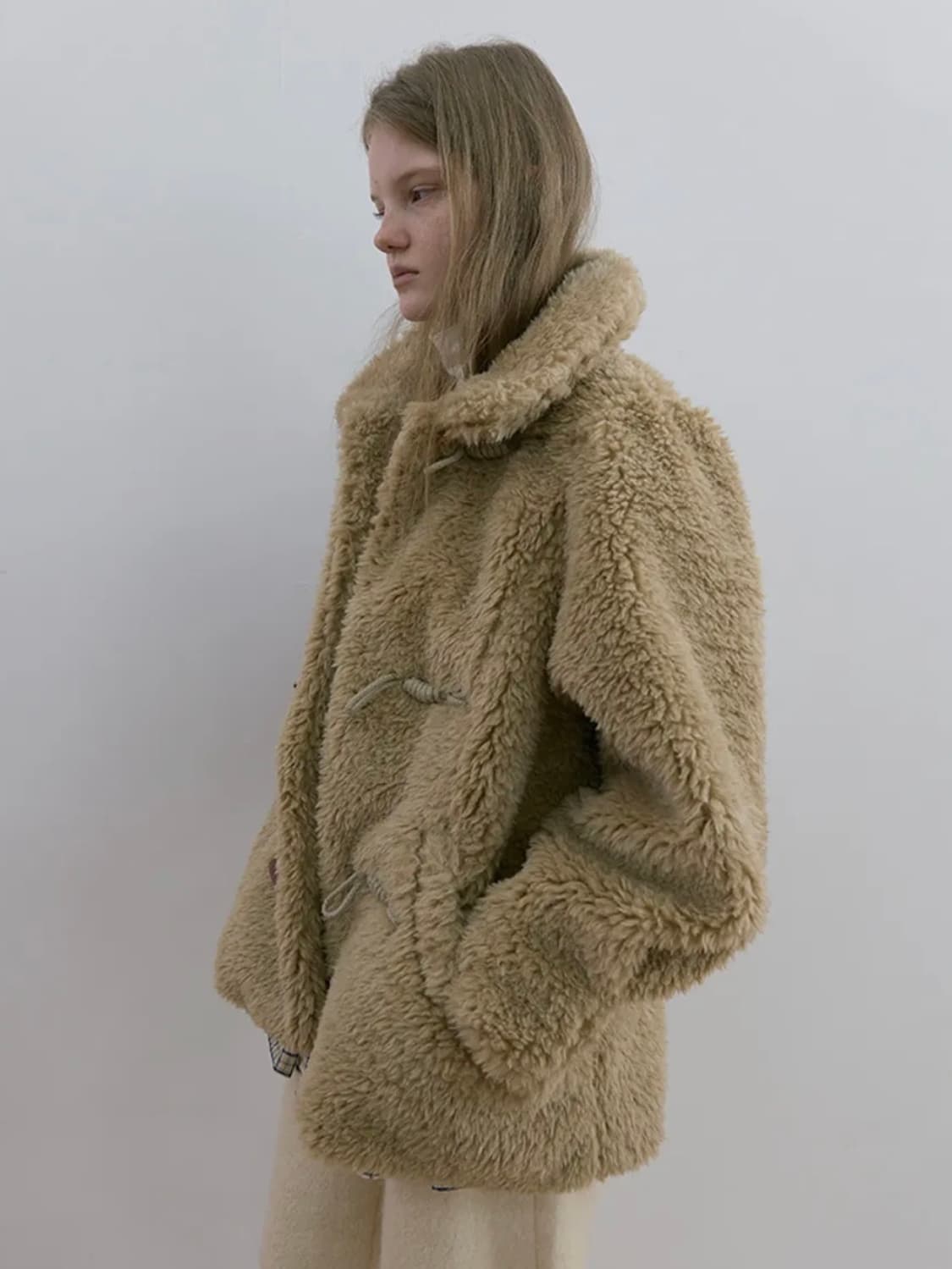 노컨텐츠 24FW 페이크 퍼 더블 코트 상품이미지6