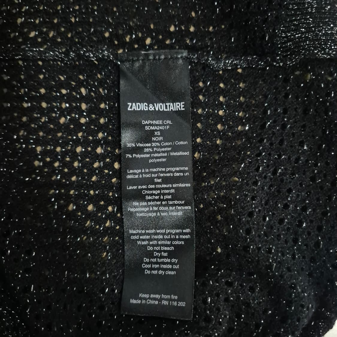 쟈딕앤볼테르 다프네 메탈릭 오픈 프런트 가디건 상품이미지8