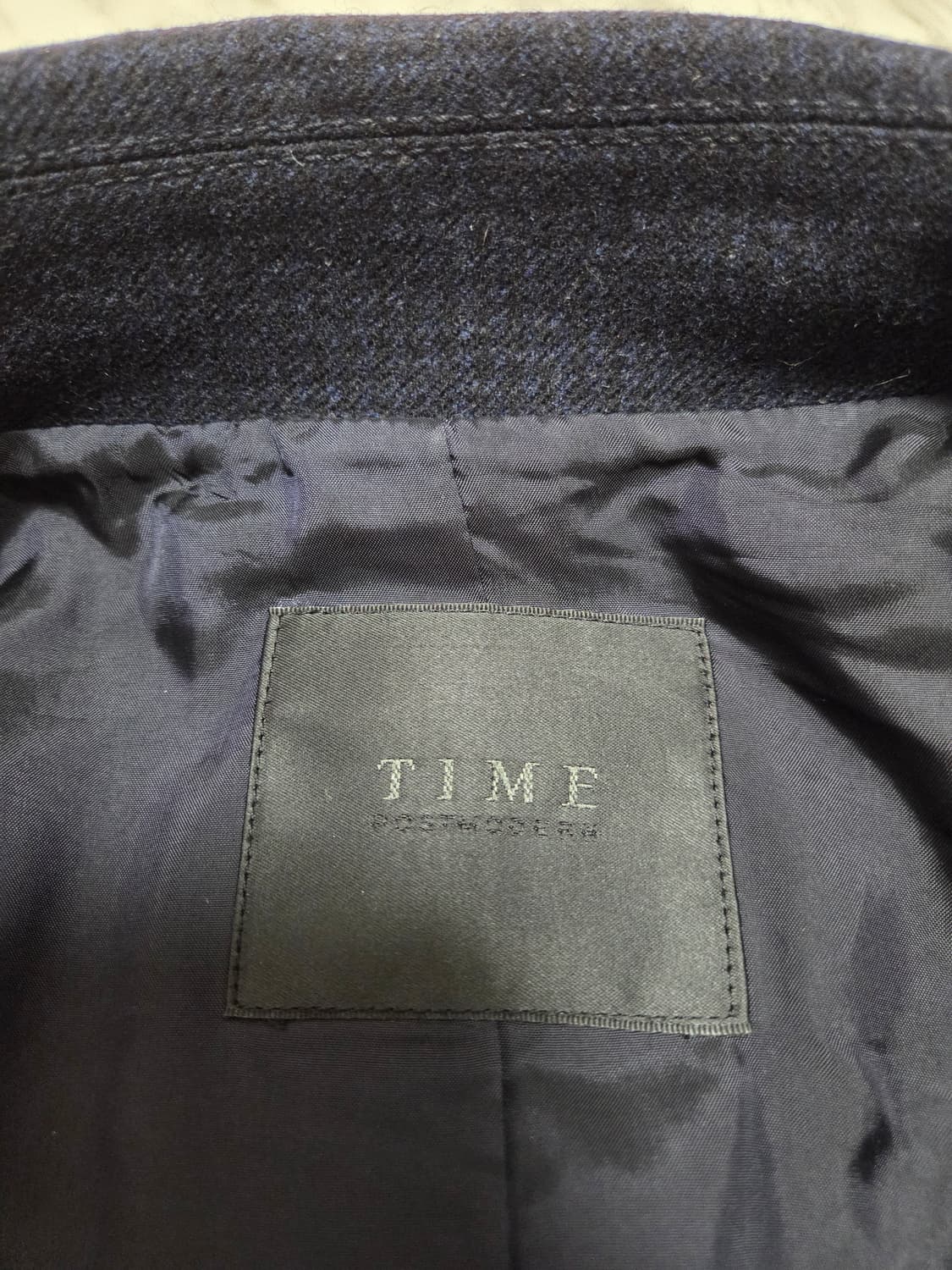 타임옴므 네이비 더블 브레스트 코트 상품이미지7