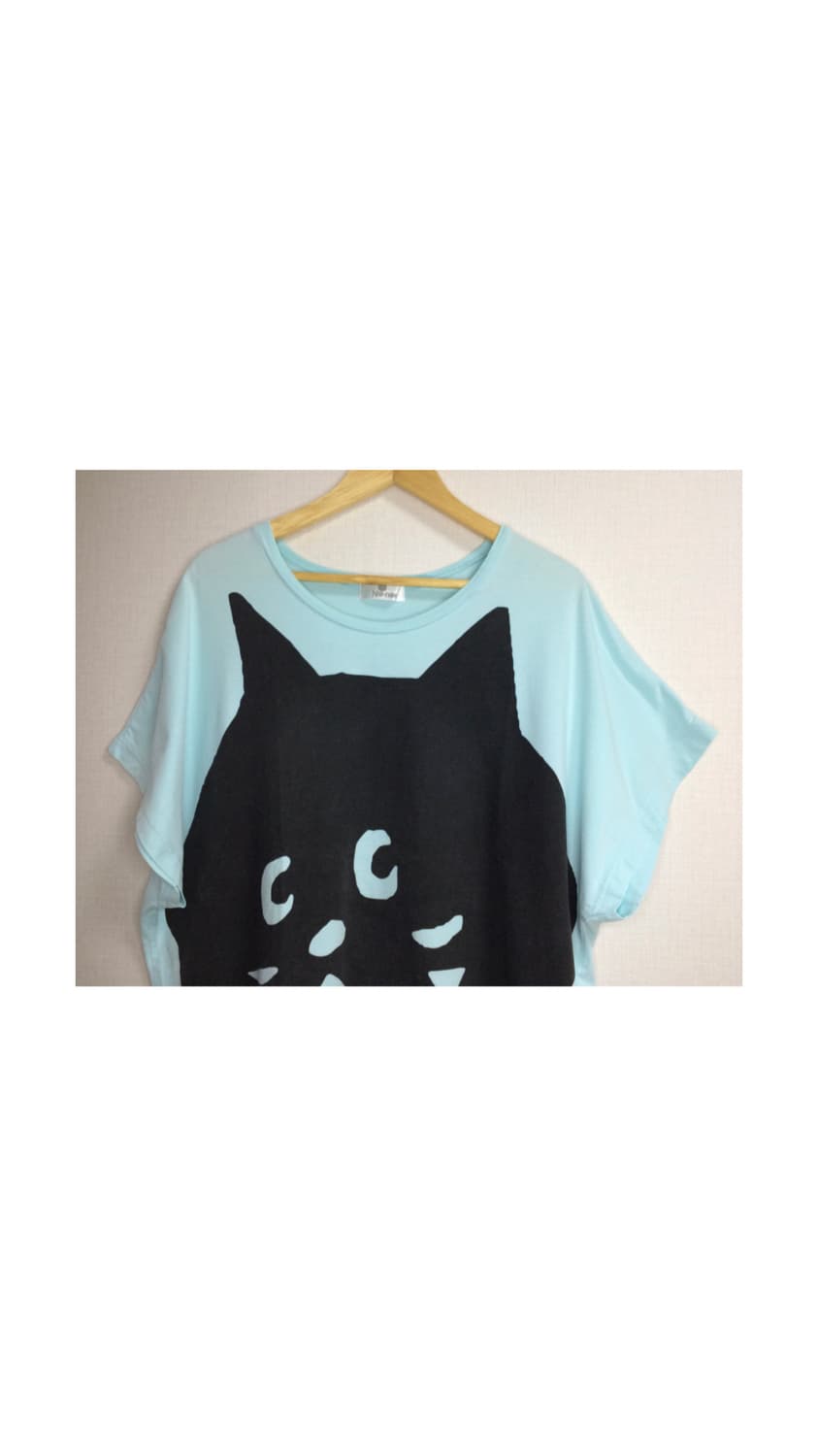 Ne-net 네넷냐 빅 페이스 박시 민트 블루 티셔츠 상품이미지2