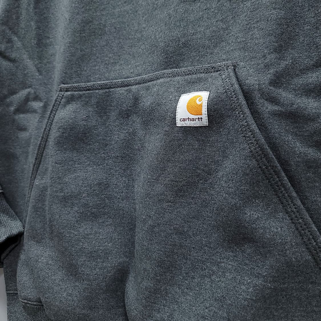 [M] 칼하트 차콜 오리지널 핏 레인디펜더 기모 후드티셔츠 상품이미지5