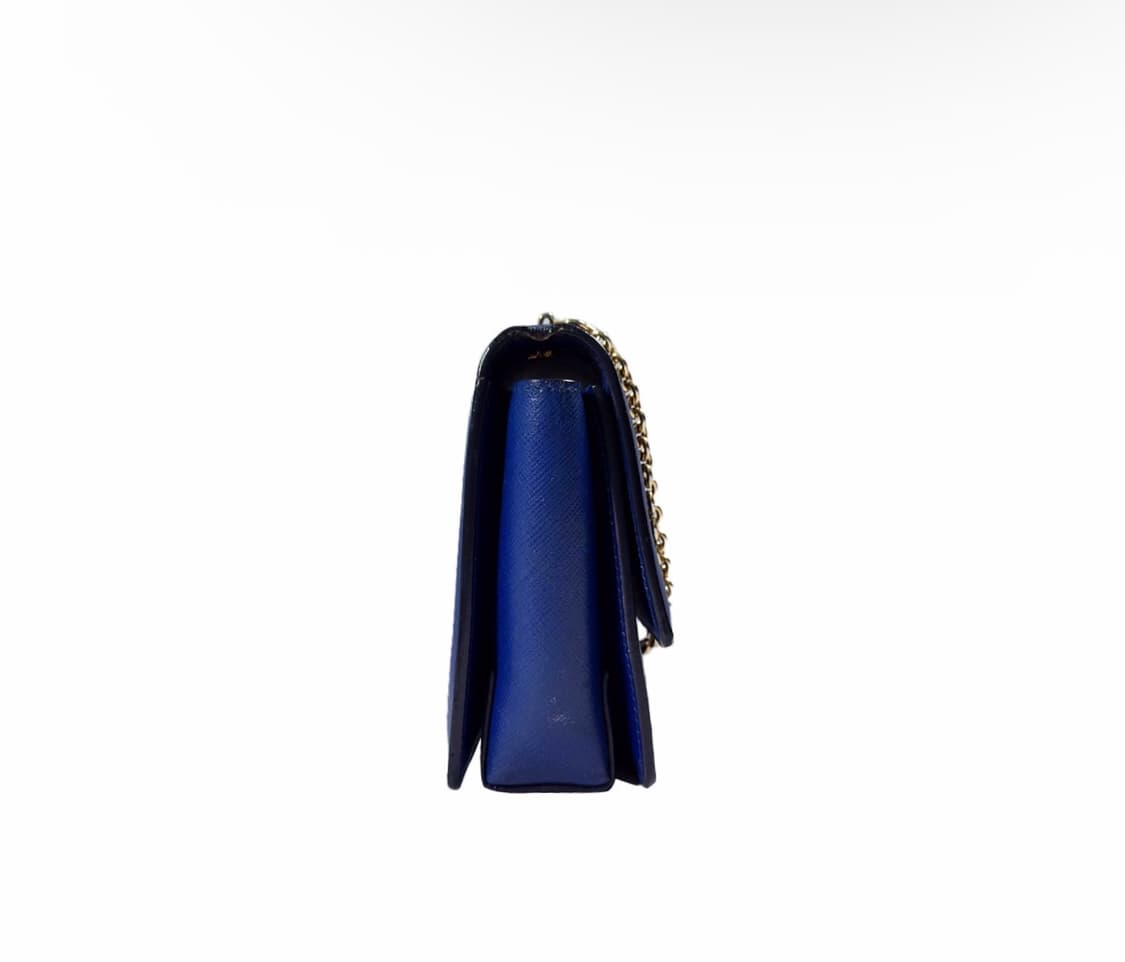 페레가모 여성 지니 바라 보우 체인 숄더 크로스백 블루 21 E133 상품이미지4