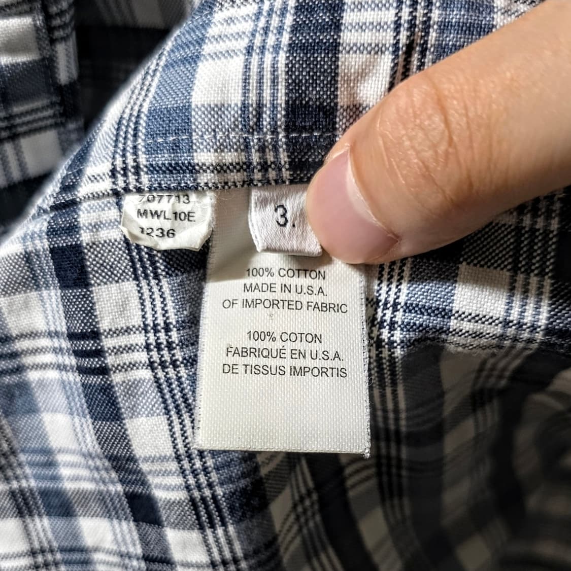 톰브라운 체크 삼선 히든 옥스포드 셔츠 상품이미지6