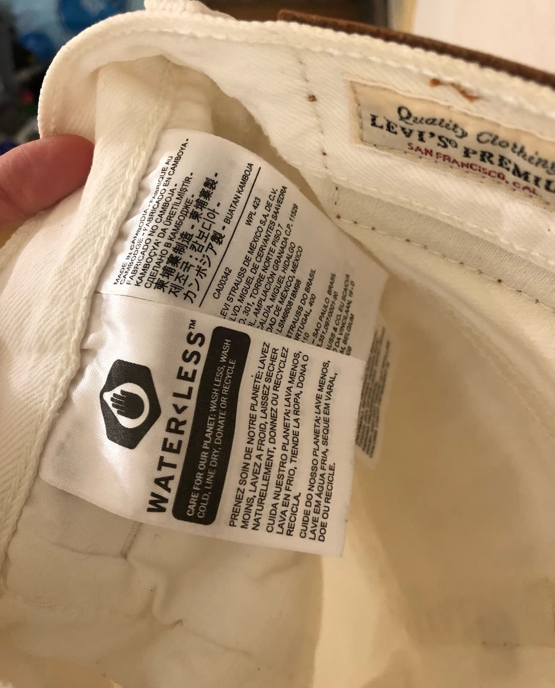 리바이스 501 화이트 프리미엄 진 w24 상품이미지7