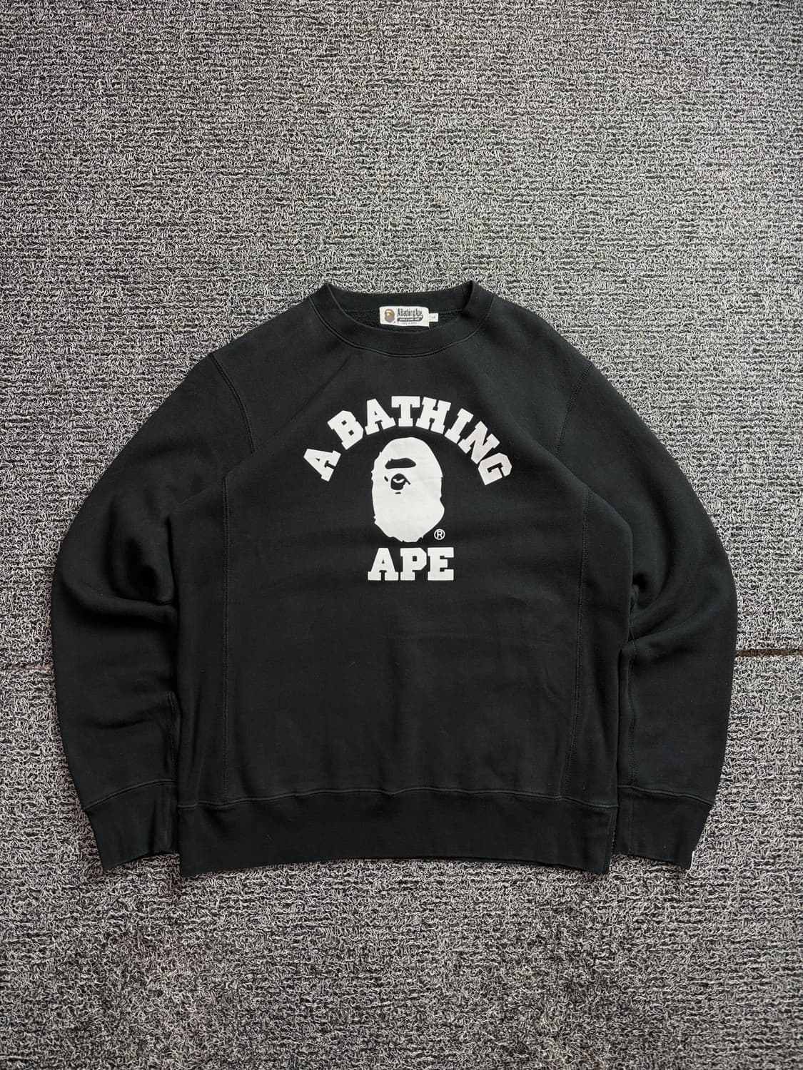 베이프 컬리지 크루넥 스웻 셔츠 블랙 2544 상품이미지2