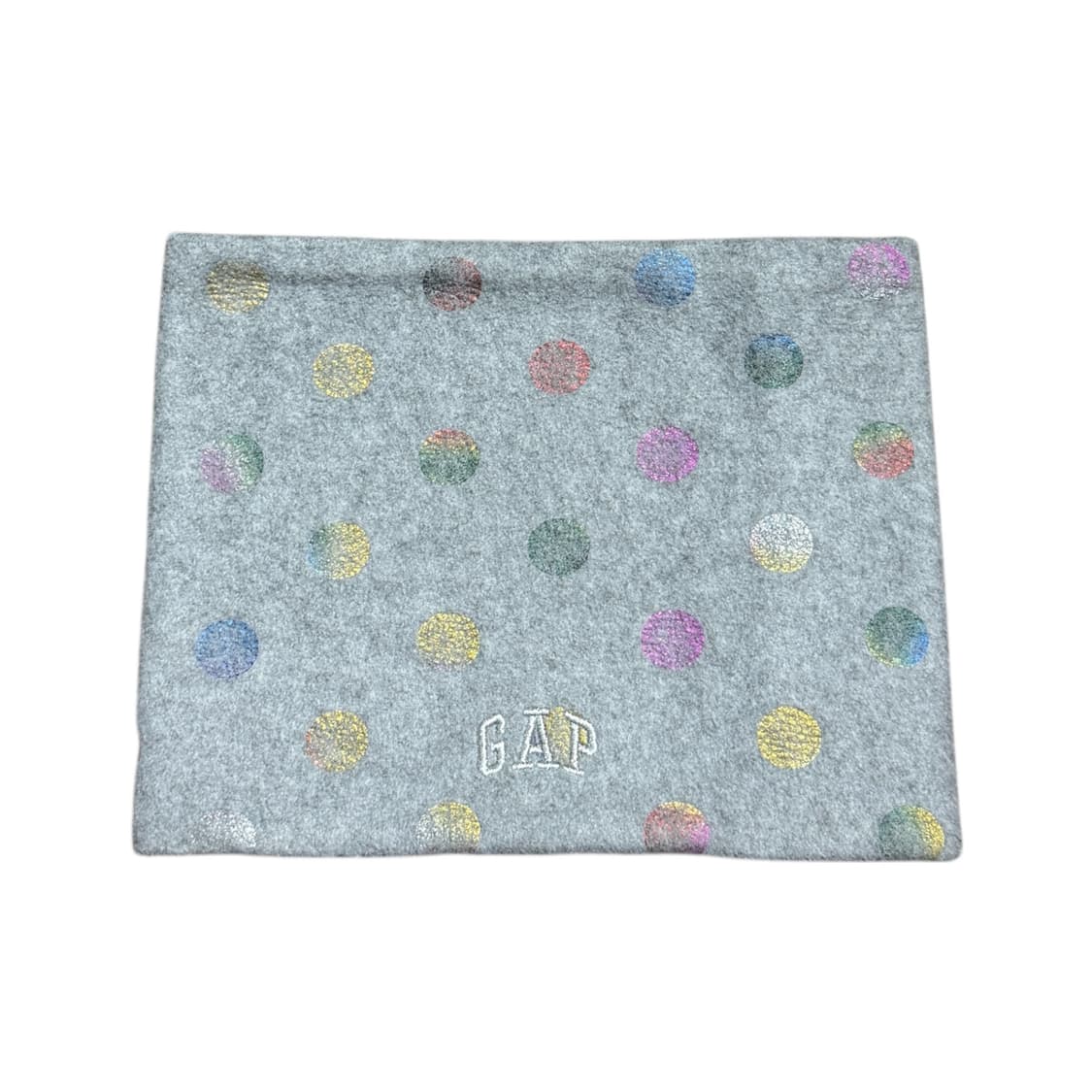 GAP 갭 도트 땡땡이 폴카 패턴 플리스 넥워머 머플러 그레이 상품이미지1