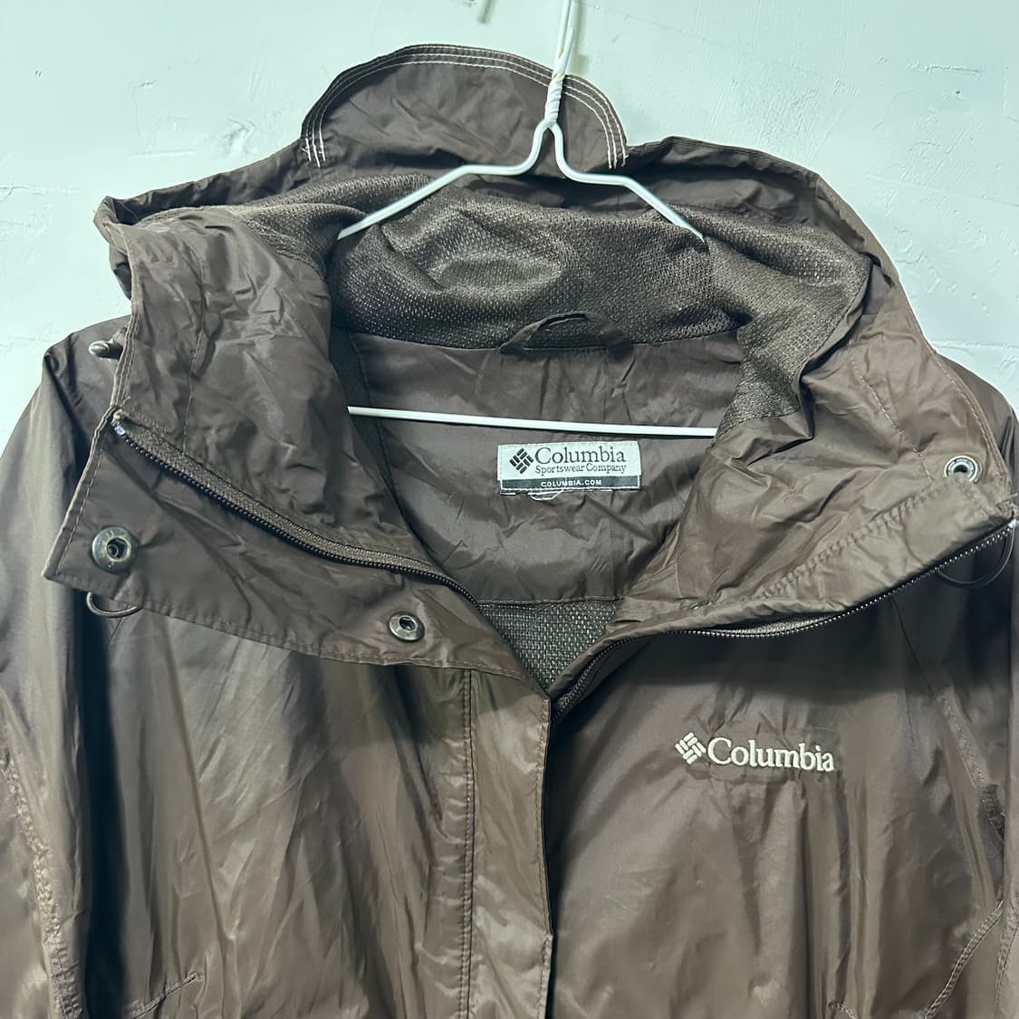 (M추천) 컬럼비아 브라운 롱 바람막이 후드 자켓 상품이미지2