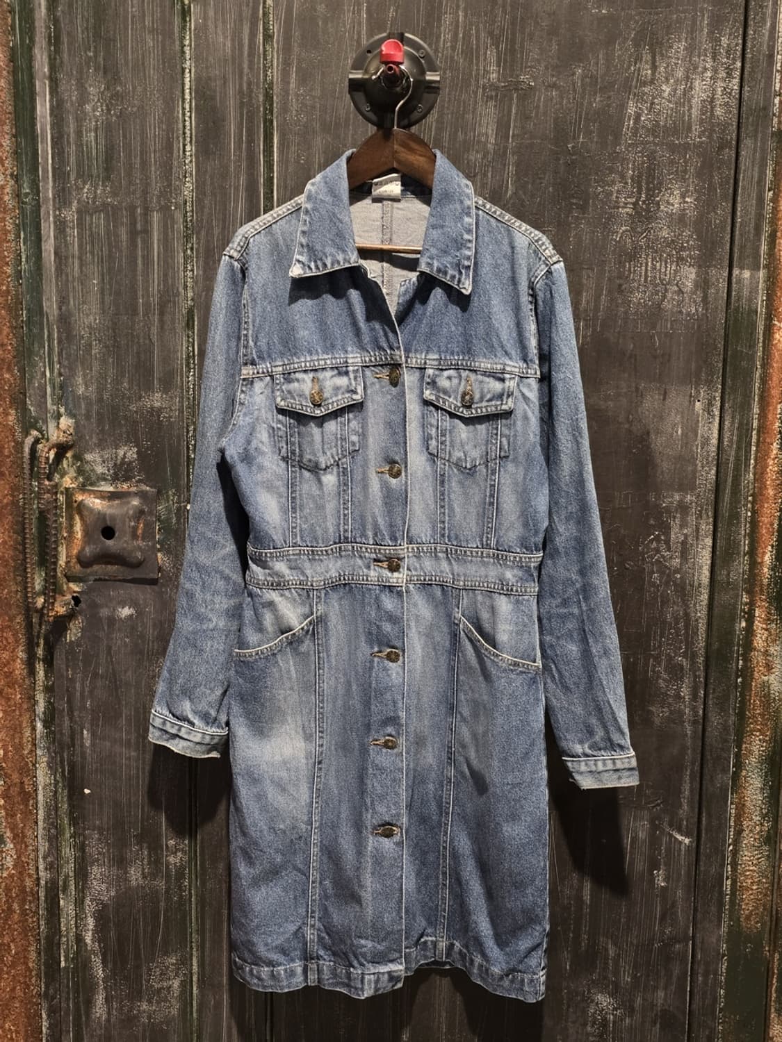 90s Vintage Denim Jacket Dress 상품이미지1