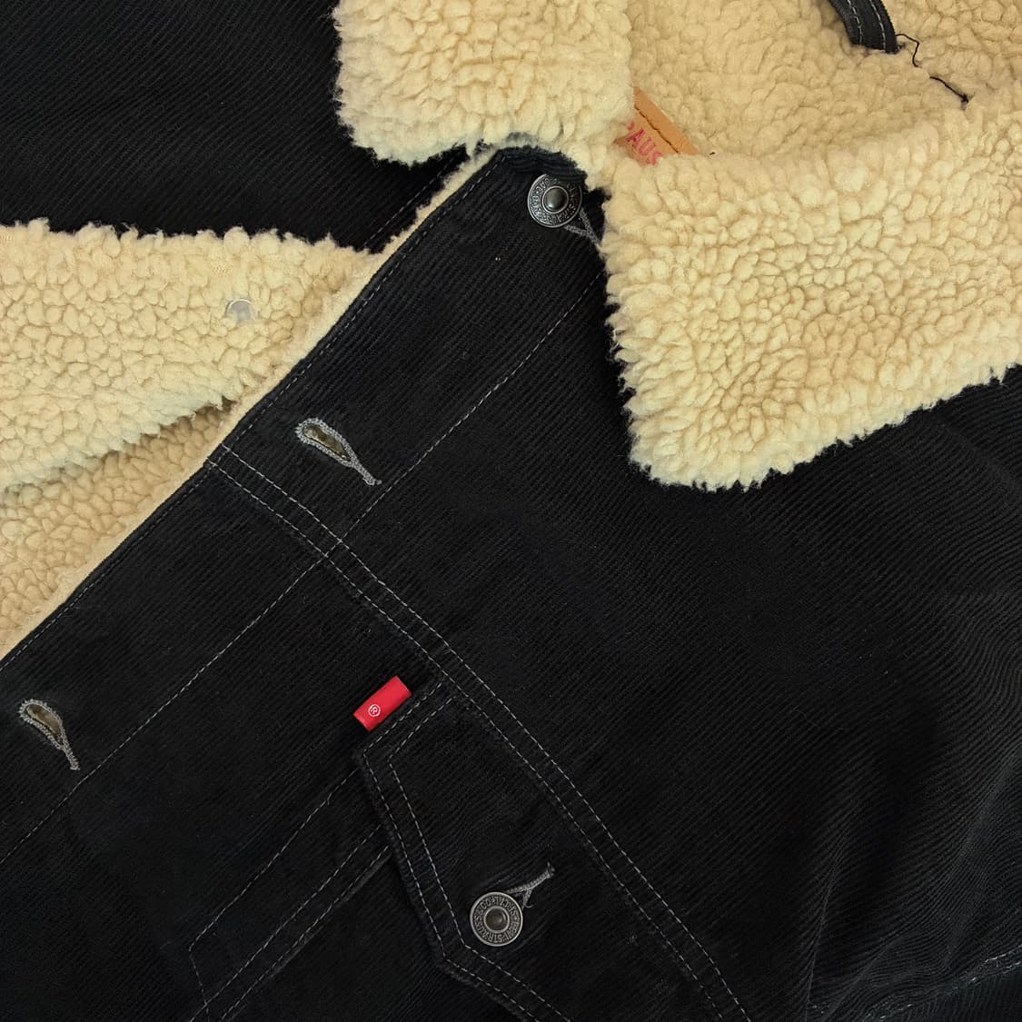 Levi's  리바이스 70520 00,s 스티치 코듀로이 쉐르파 트러커 상품이미지4