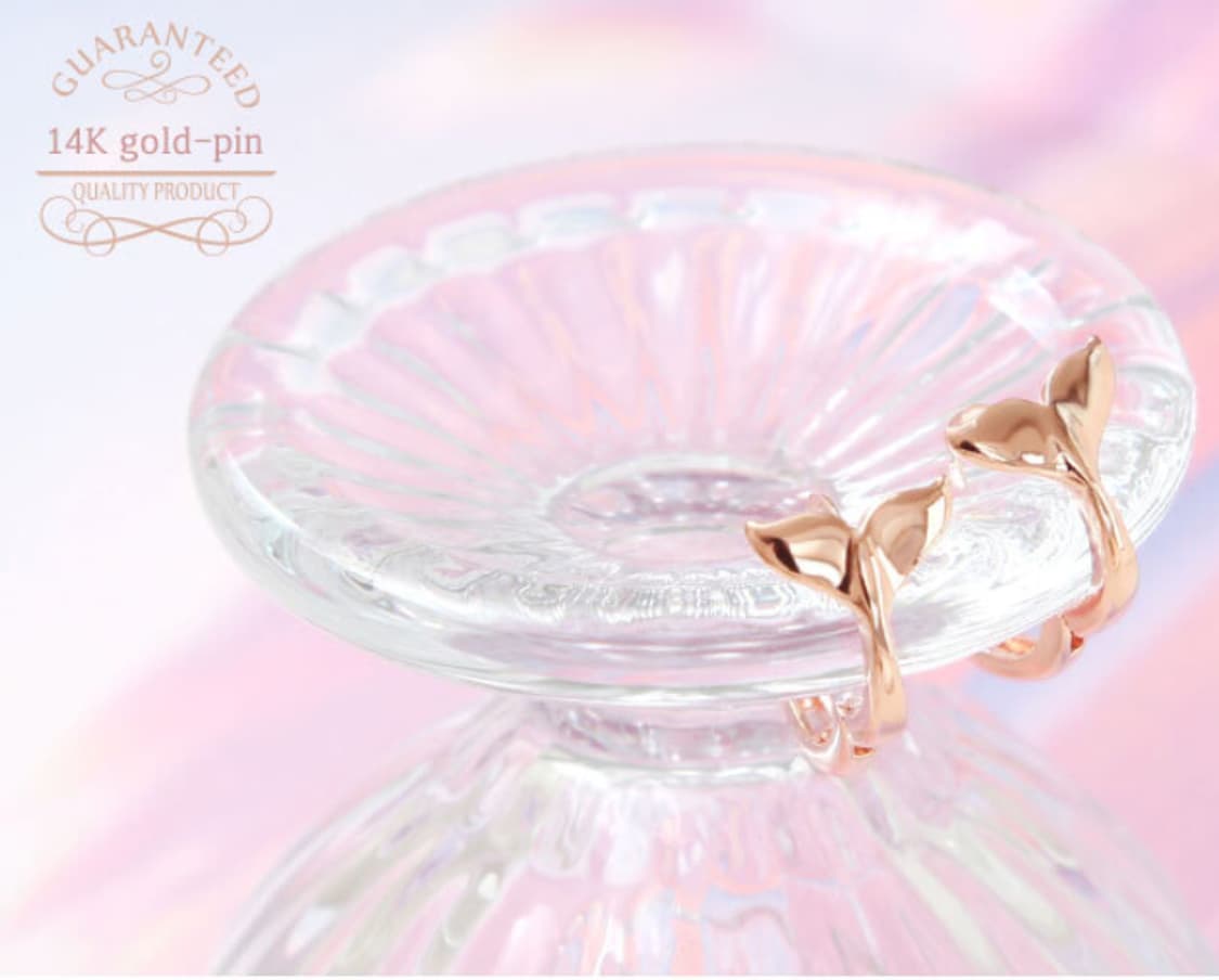 [라울스톤]테일14K 로즈골드 원터치 링 귀걸이 판매 상품이미지6