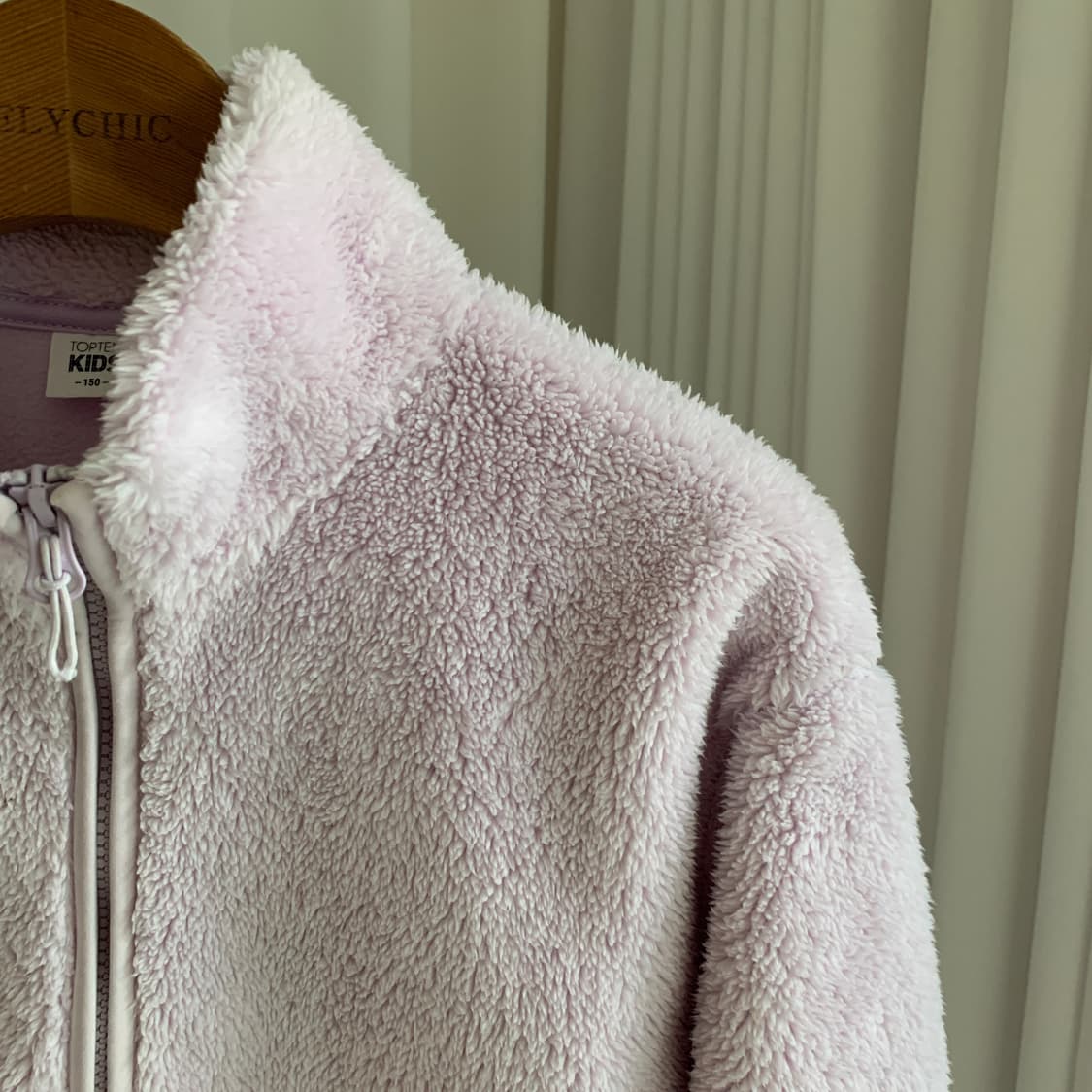 탑텐키즈 플리스 집업 후리스 점퍼 연보라 150 상품이미지3