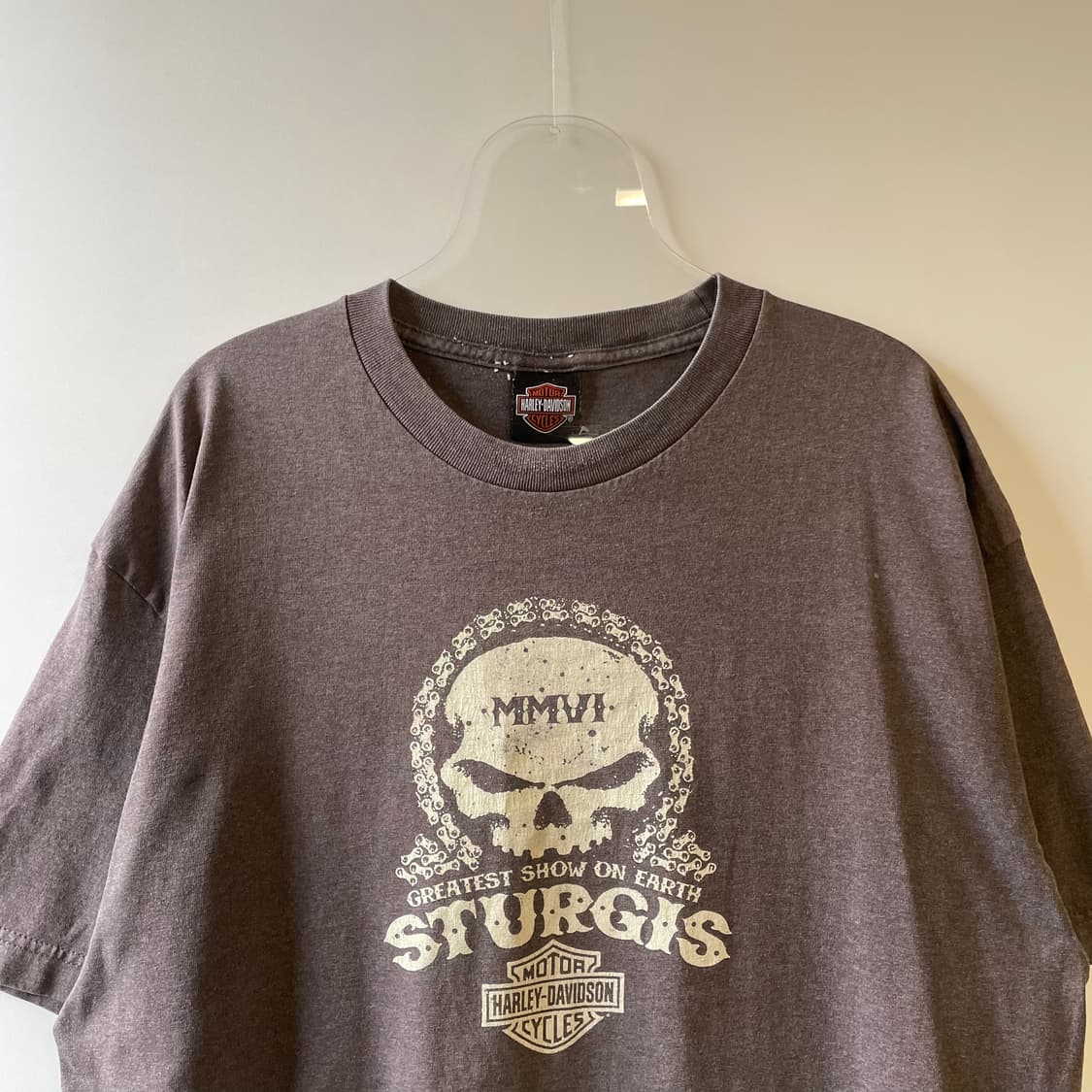 할리데이비슨 롱혼 프린팅 반팔 티셔츠 상품이미지3