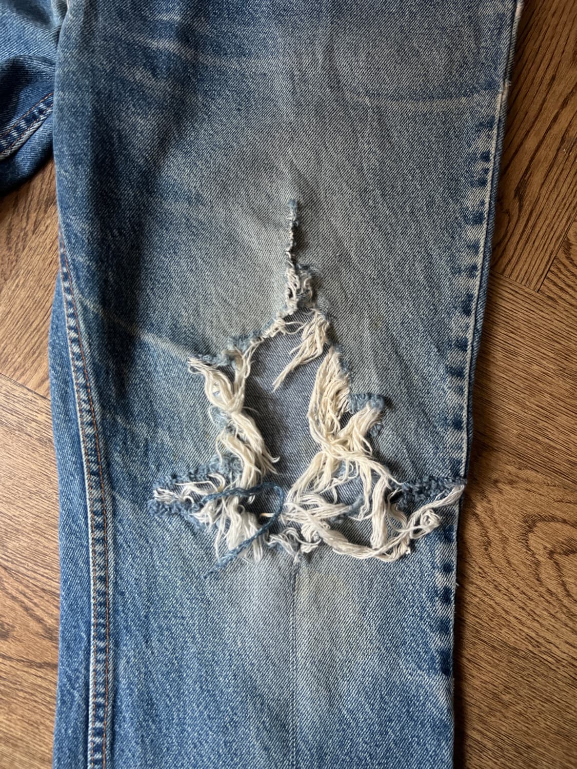 [40]00s 리바이스 517 Made in USA 디스트로이드 데님팬츠 상품이미지5