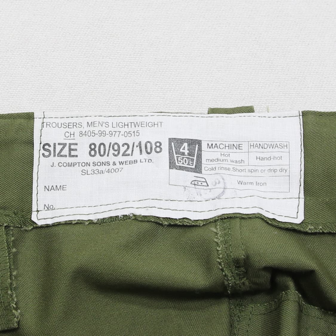 (착용컷) 영국군 퍼티그 팬츠 (남성용 33.5) 상품이미지6