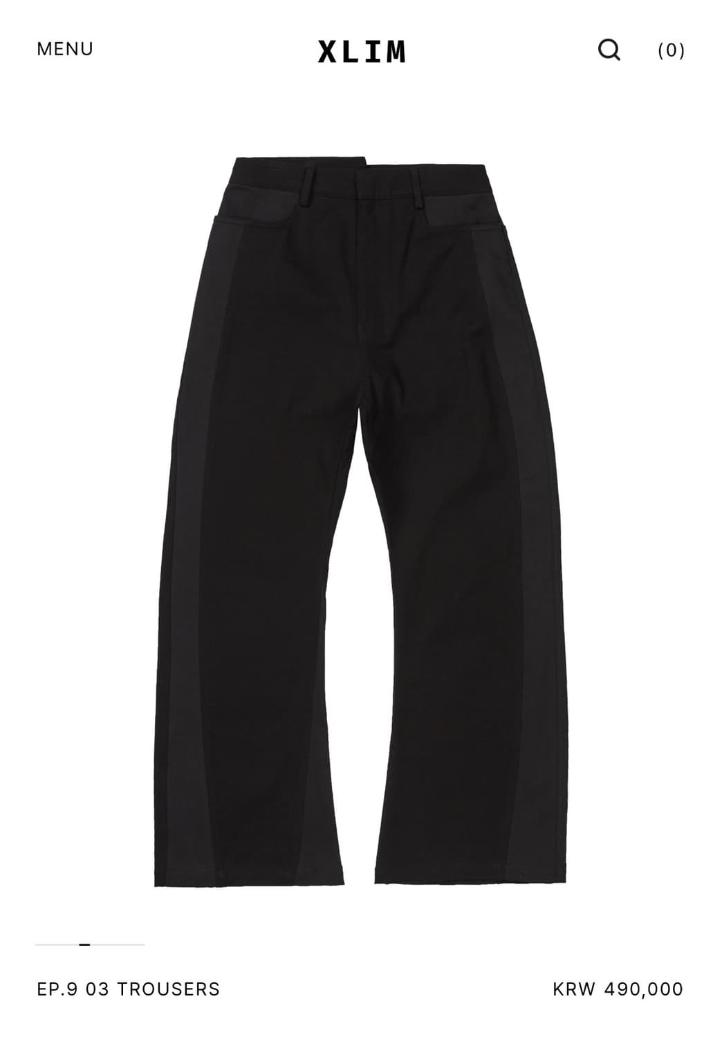 Xlim ep.9 03trousers 블랙 M 상품이미지1