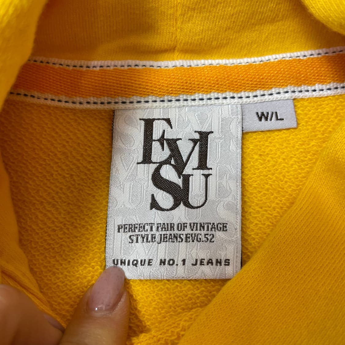 에비수 옐로우퍼플 후드티 상품이미지5