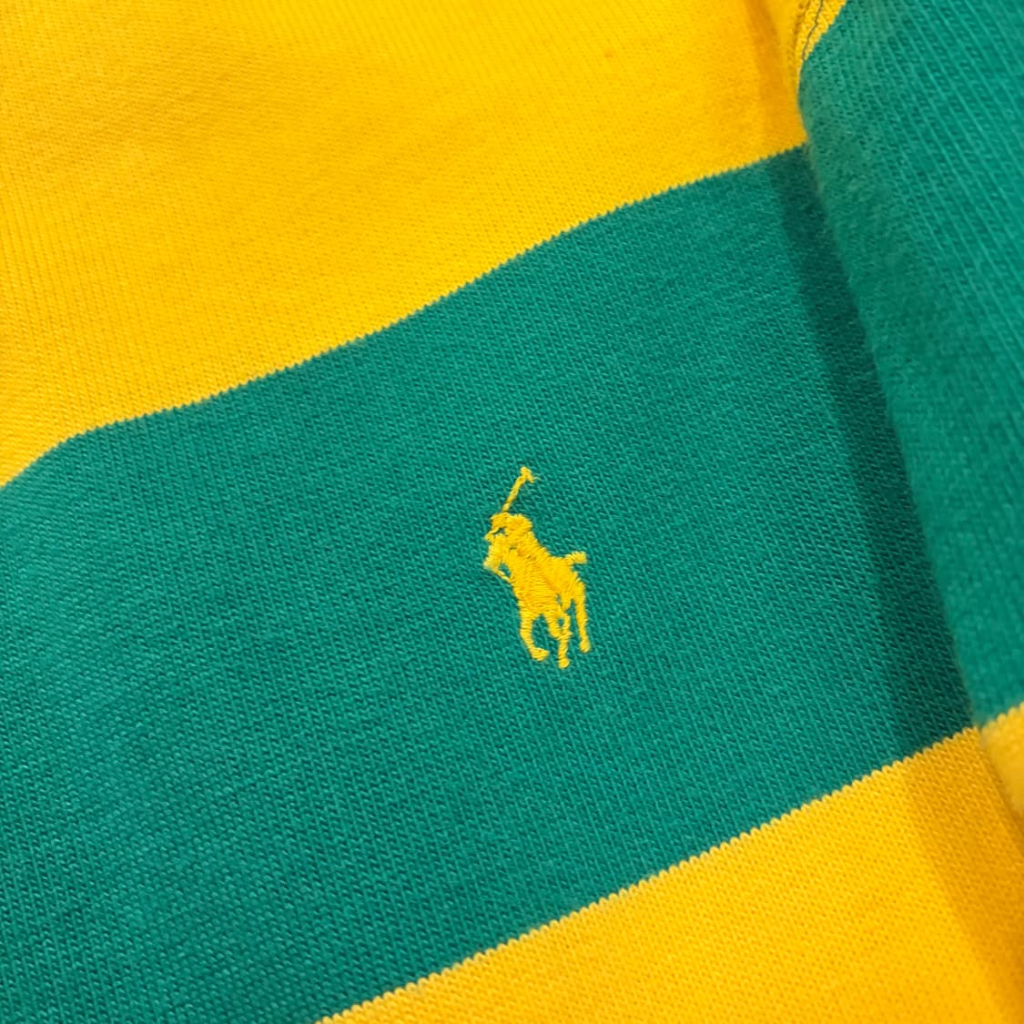 [S] 폴로 랄프로렌 스트라이프 코튼 럭비티 긴팔 노초 D646 상품이미지4