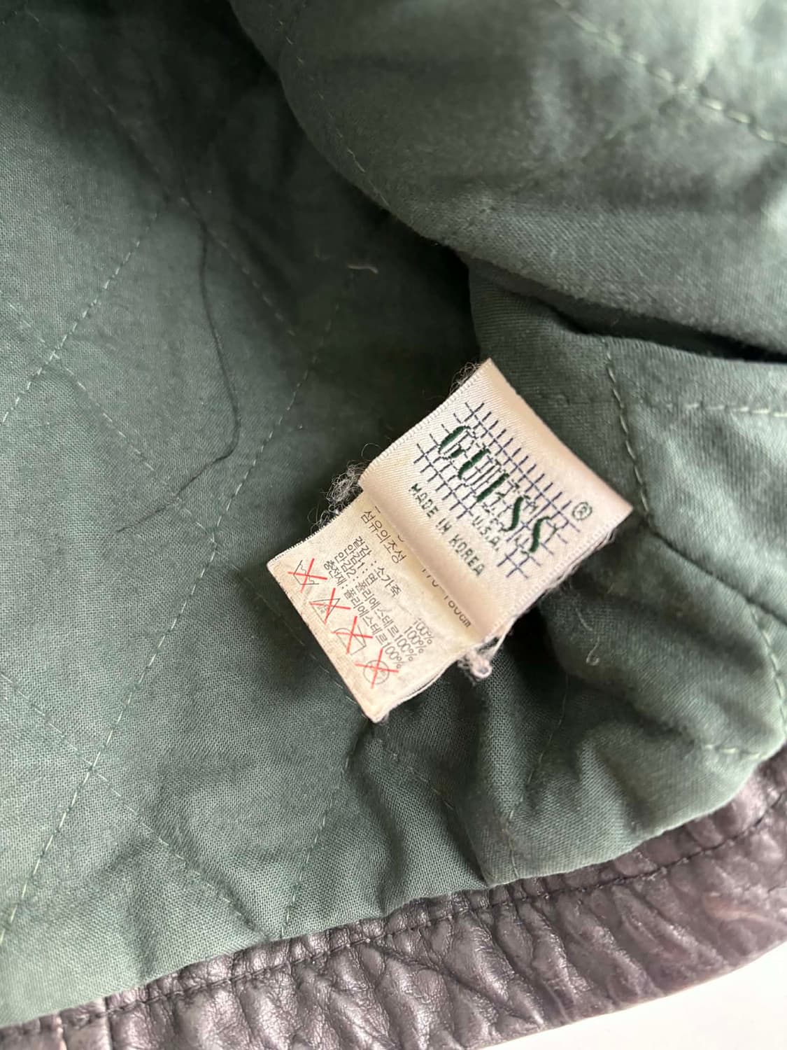 [100] 빈티지 게스 블랙 레더 집업 자켓 상품이미지5