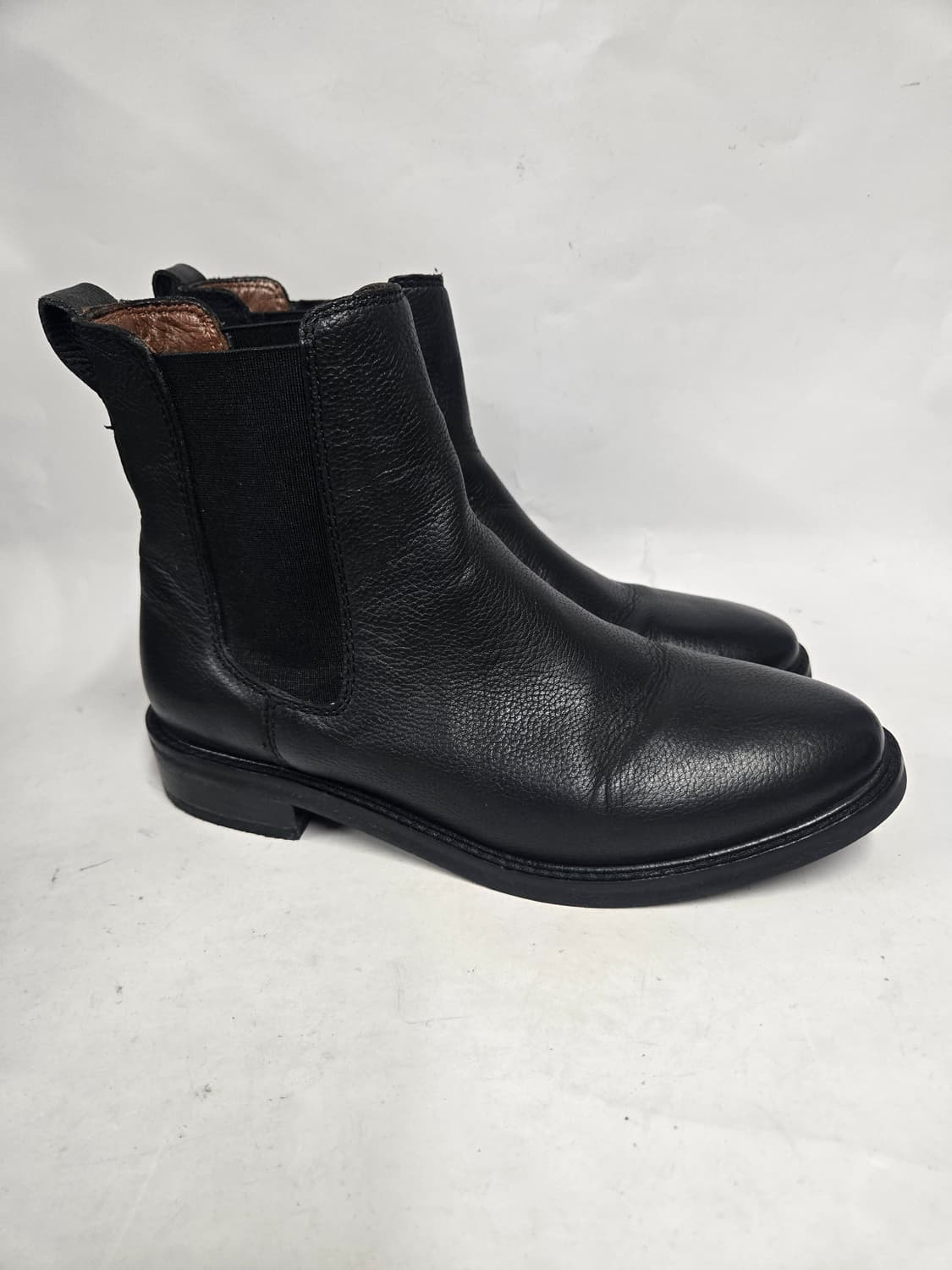 H&M 레더 블랙 첼시 부츠 240mm 상품이미지1