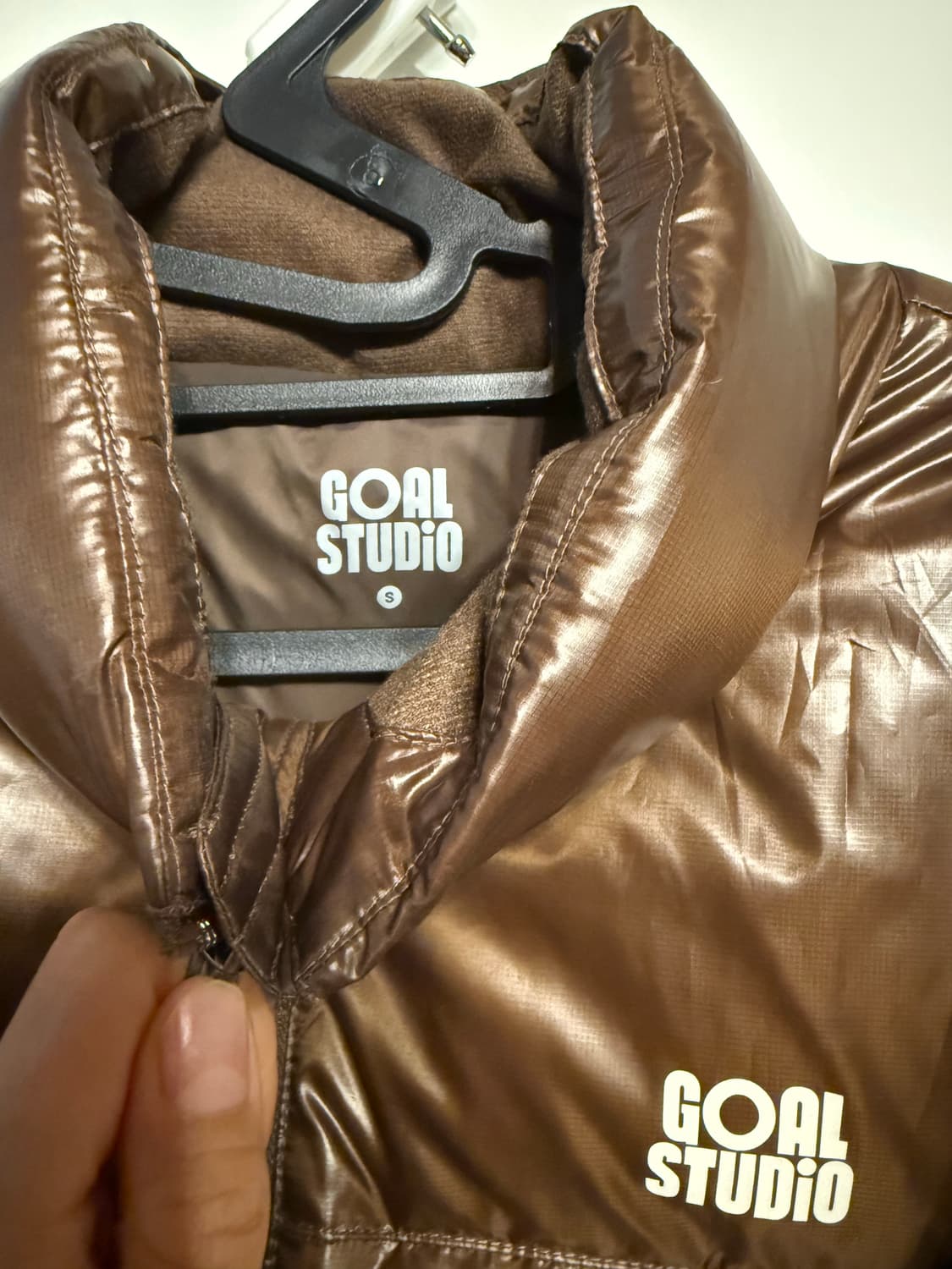 골스튜디오 여성 하이글로시 숏패딩 S 상품이미지7