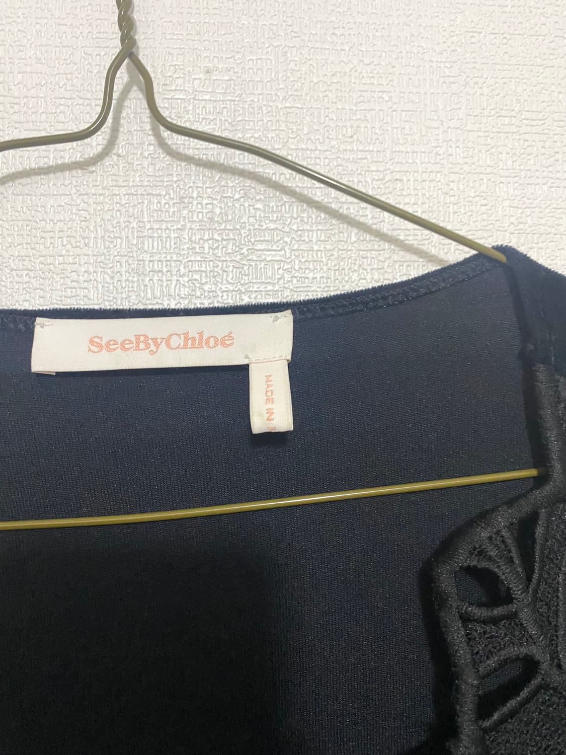 씨바이 끌로에 블랙 레이스 원피스 상품이미지4