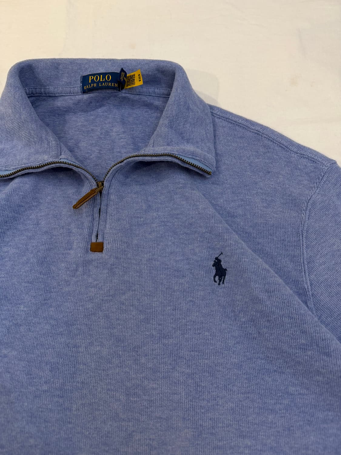 폴로 랄프로렌 신형 스카이블루 반집업 니트 상품이미지2