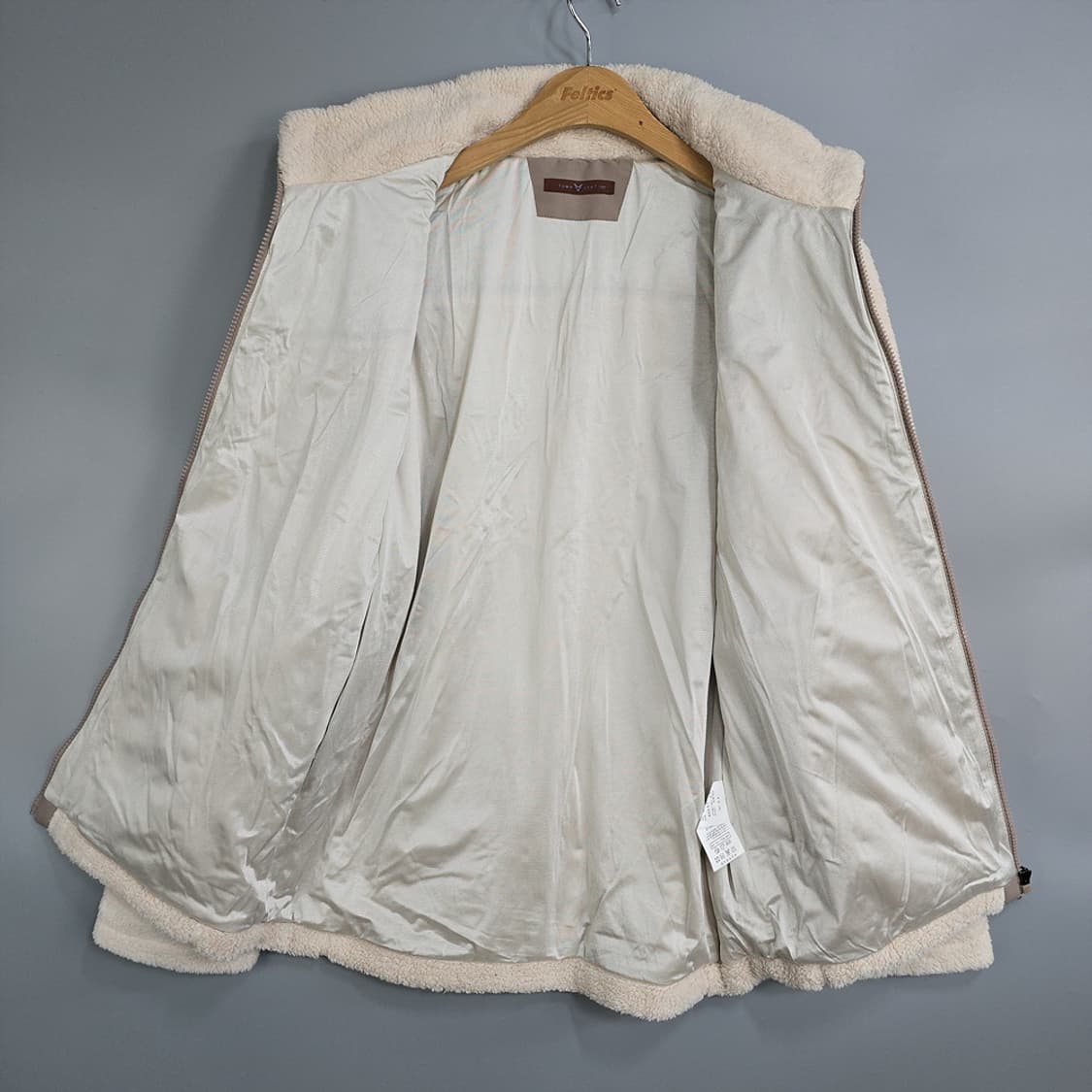 타운젠트(TOWN GENT) 뽀글이 플리스 집업 아이보리 100 상품이미지6