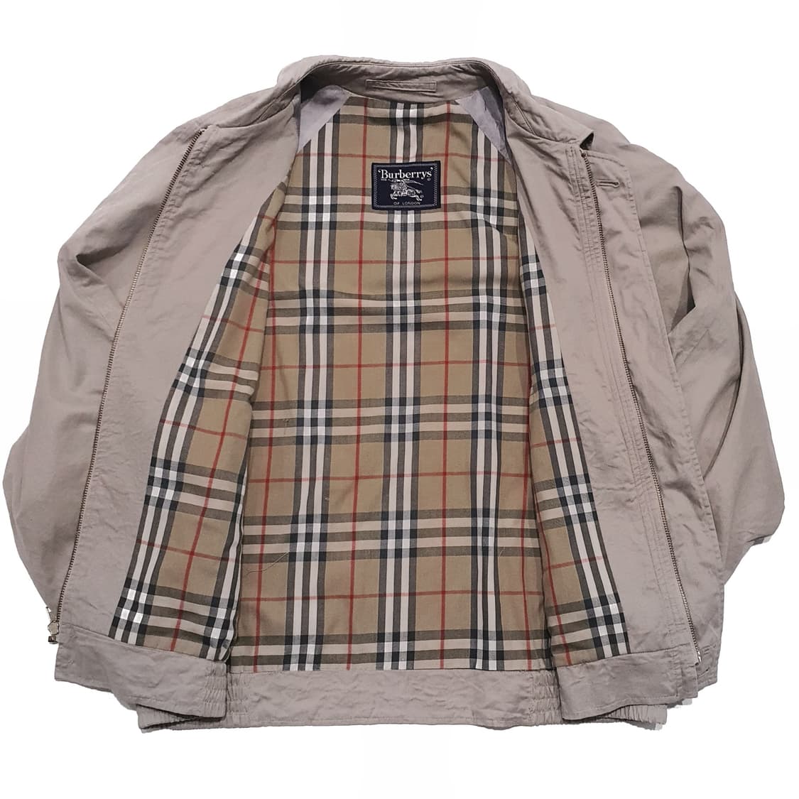 버버리 올드 해링턴 블루종 크레스트 자수 90s (105-110) 상품이미지7