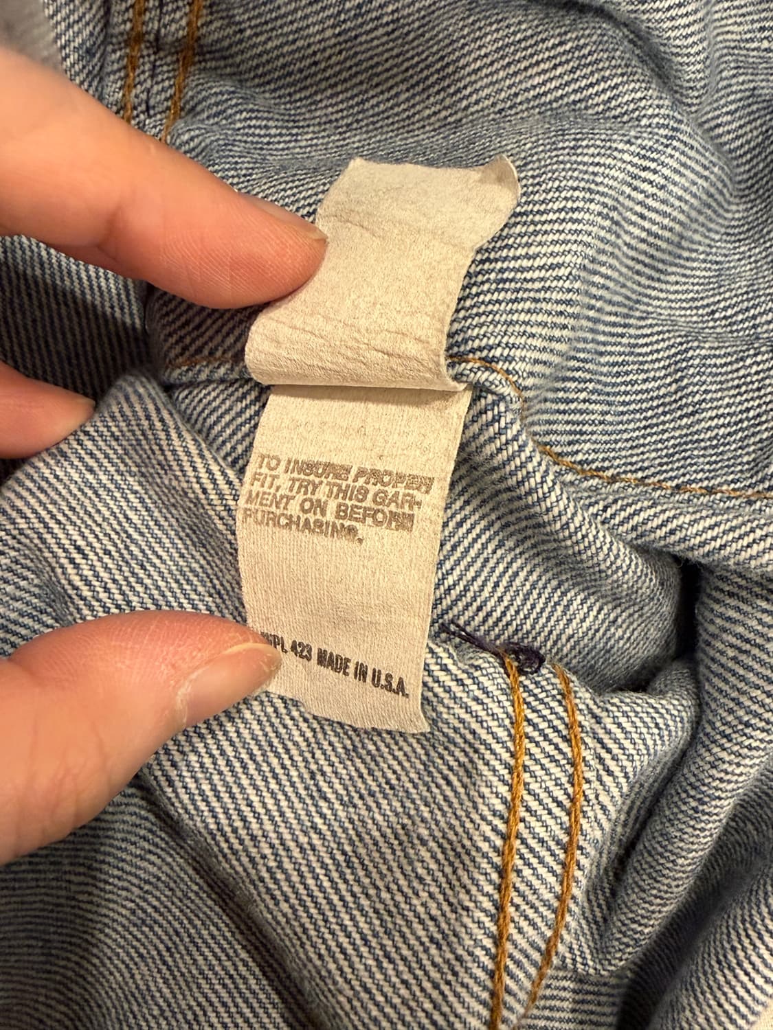 80s Levis 리바이스 70507 데님 트러커 자켓 (USA)  상품이미지10