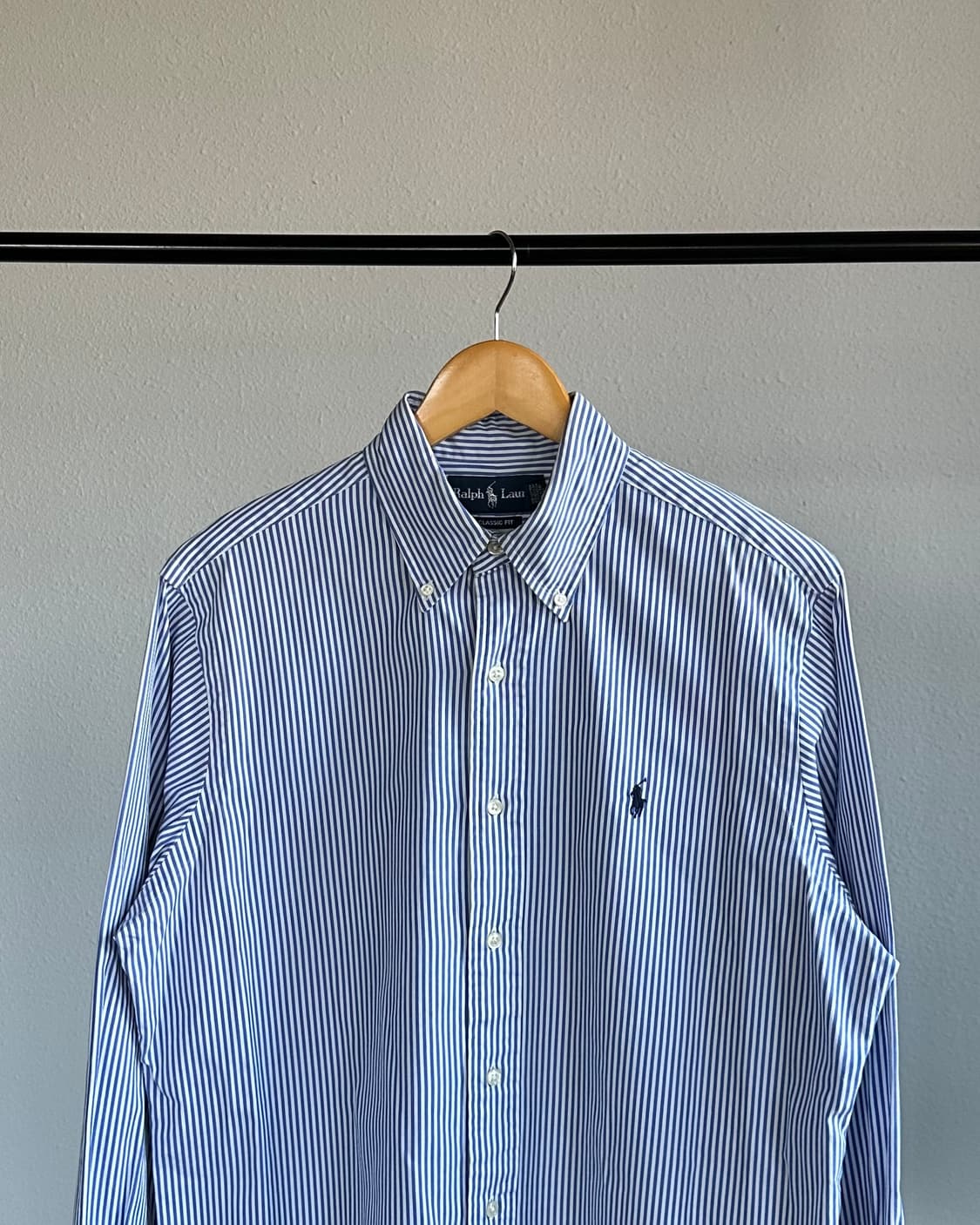 [M]폴로 랄프로렌 클래식핏 블루 스트라이프 셔츠 상품이미지2