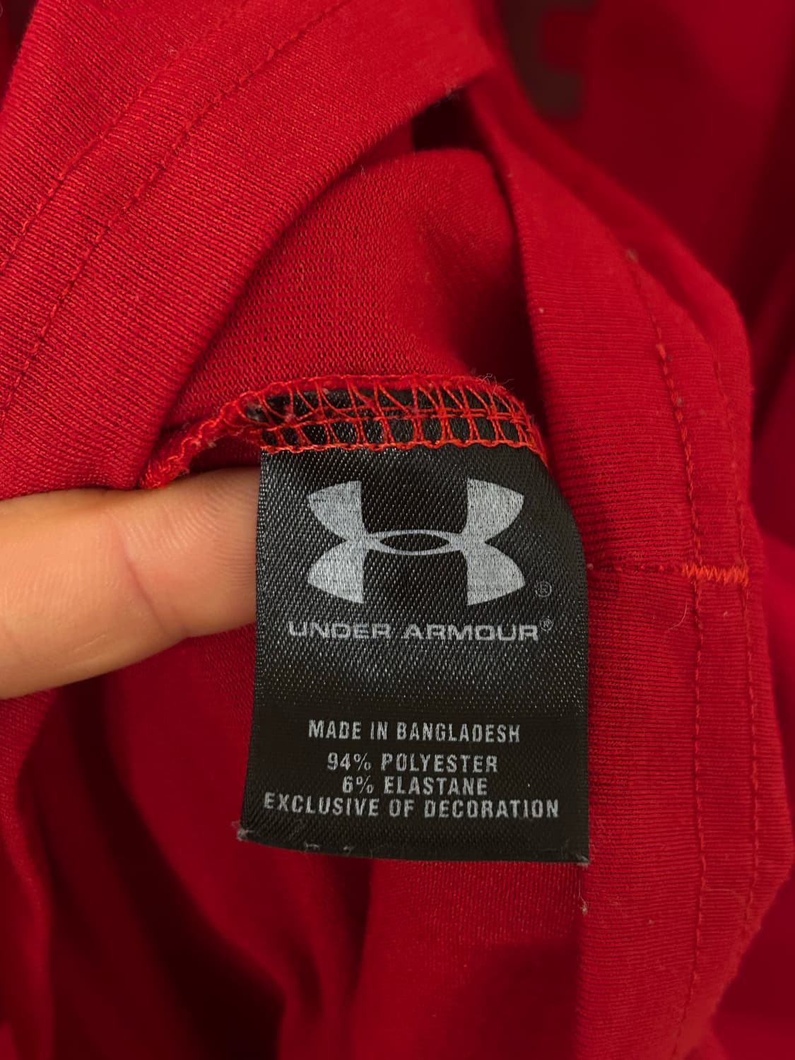 언더아머 빨간색 반팔 티셔츠 L (실측105) 상품이미지6