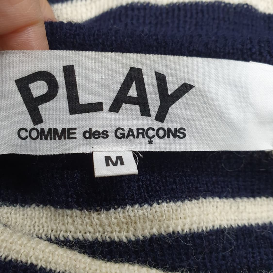 [남M(100)]꼼데가르송 스트라이프 울 니트[Y62-169] 상품이미지8