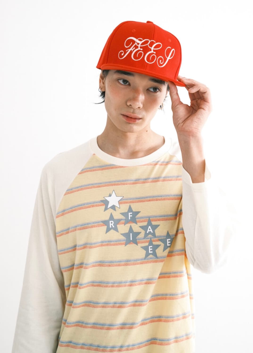 ★[F.E.E.S] rainbow raglan t-shirt (yel 상품이미지2