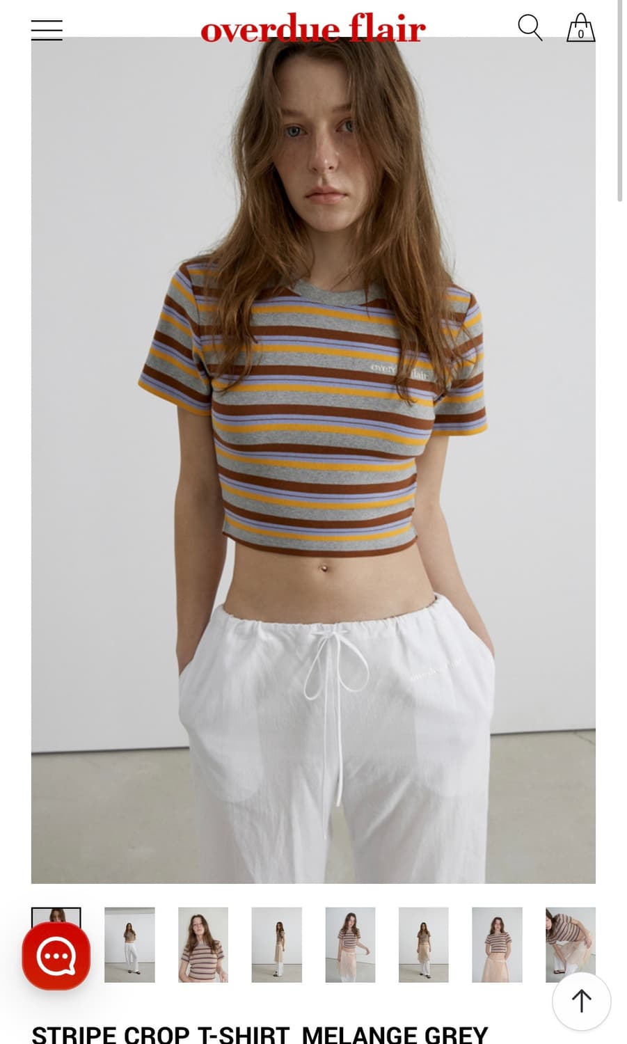 오버듀플레어 크롭 티셔츠 상품이미지2