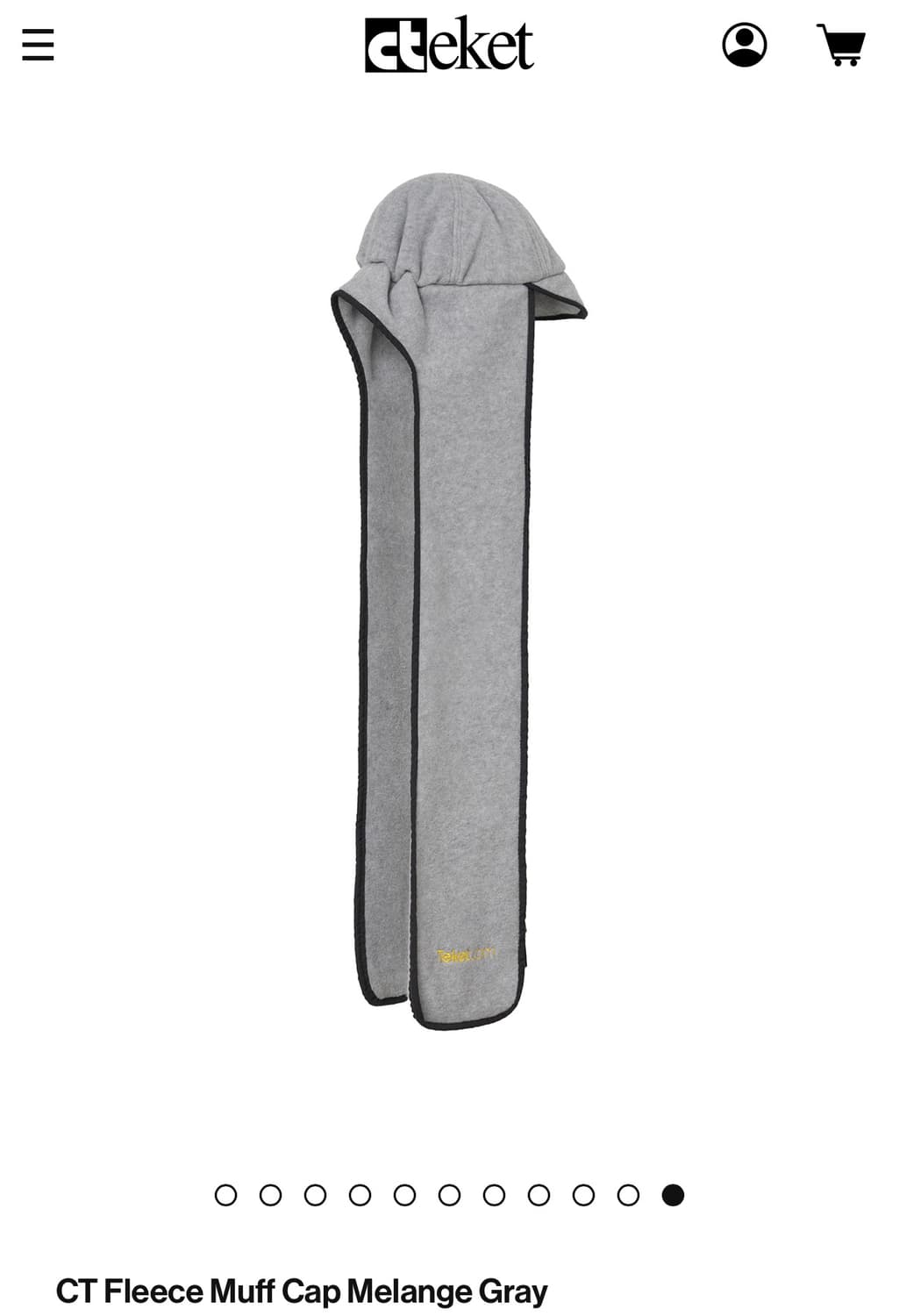 테켓 플리스 머프 캡 멜란지 그레이 상품이미지3
