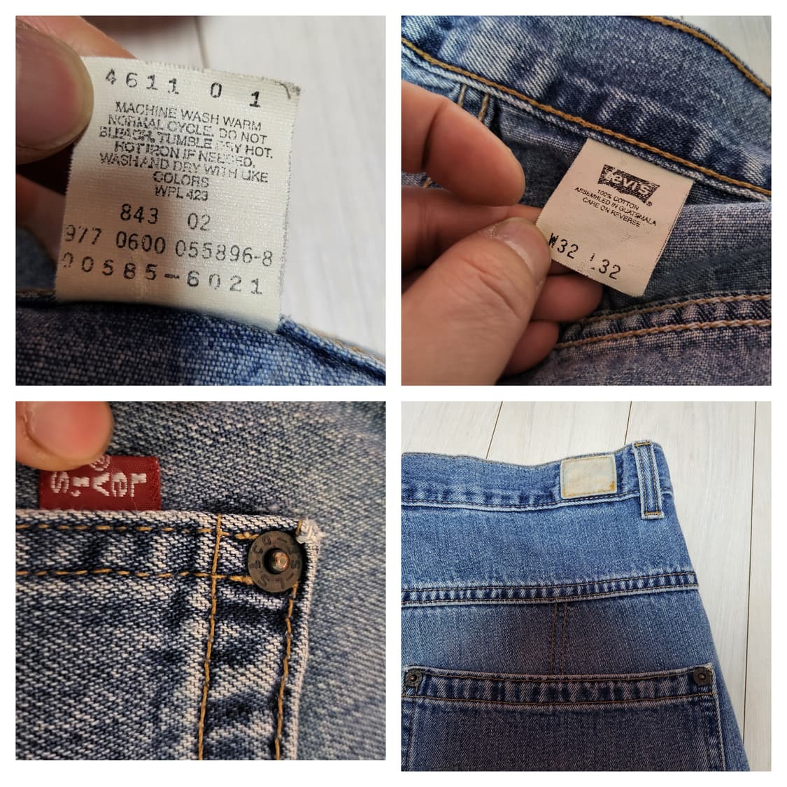 (32) 00s y2k usa 리바이스 더블니 데님팬츠 levis 청바지 상품이미지9