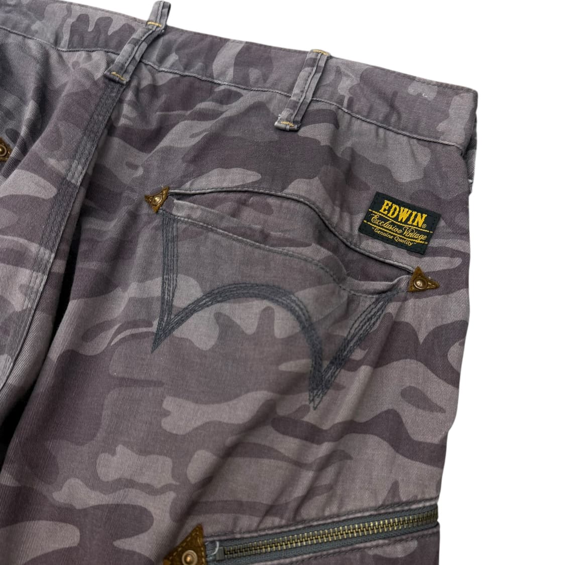 에드윈 밀리터리 카모 코튼 와이드팬츠 상품이미지7