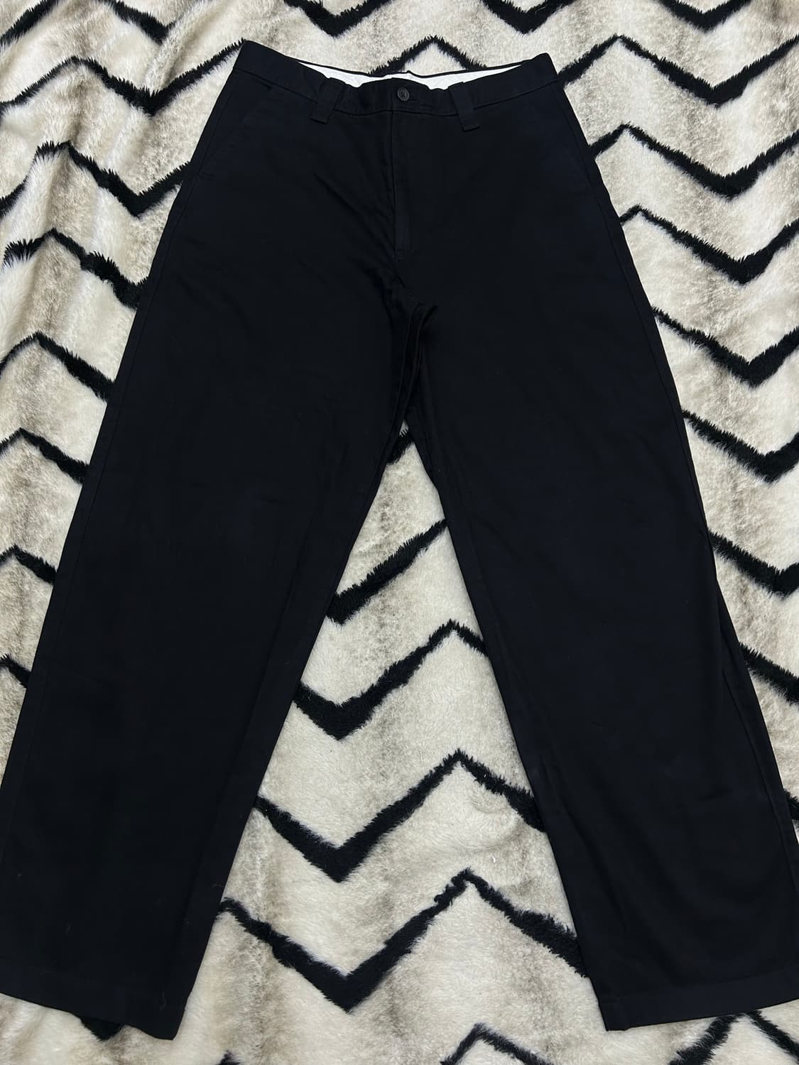 [34]유니클로U 코튼 와이드 팬츠/블랙 상품이미지1