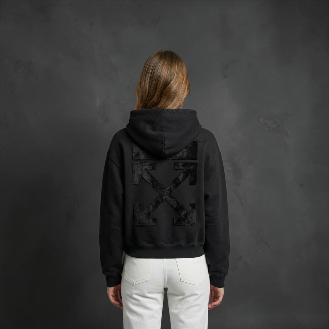 L/ 오프화이트 송치 백로고 후드티 상품이미지1