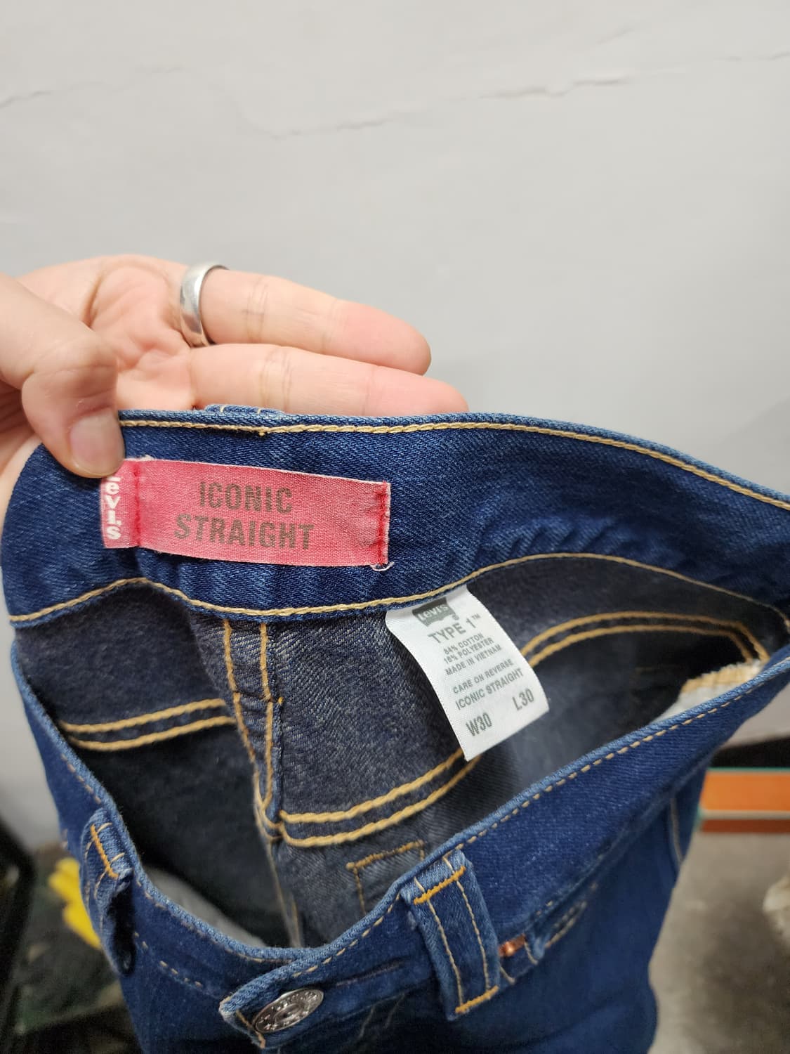 리바이스 TYPE1 아이코닉 스트레이트 진청바지  상품이미지5