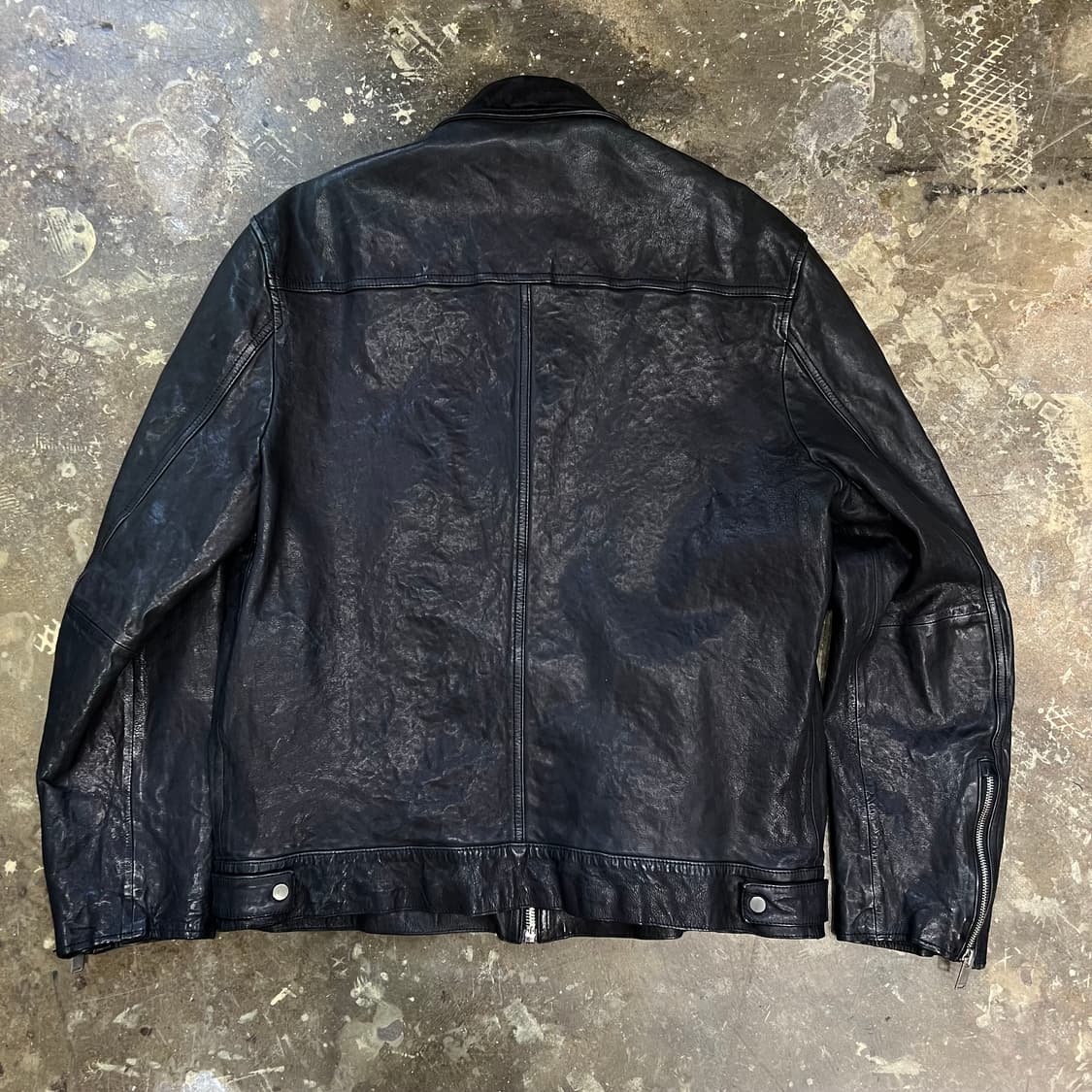 L) 빌리언즈 램스킨 배지터블 라이더 자켓 양가죽 자켓 상품이미지3