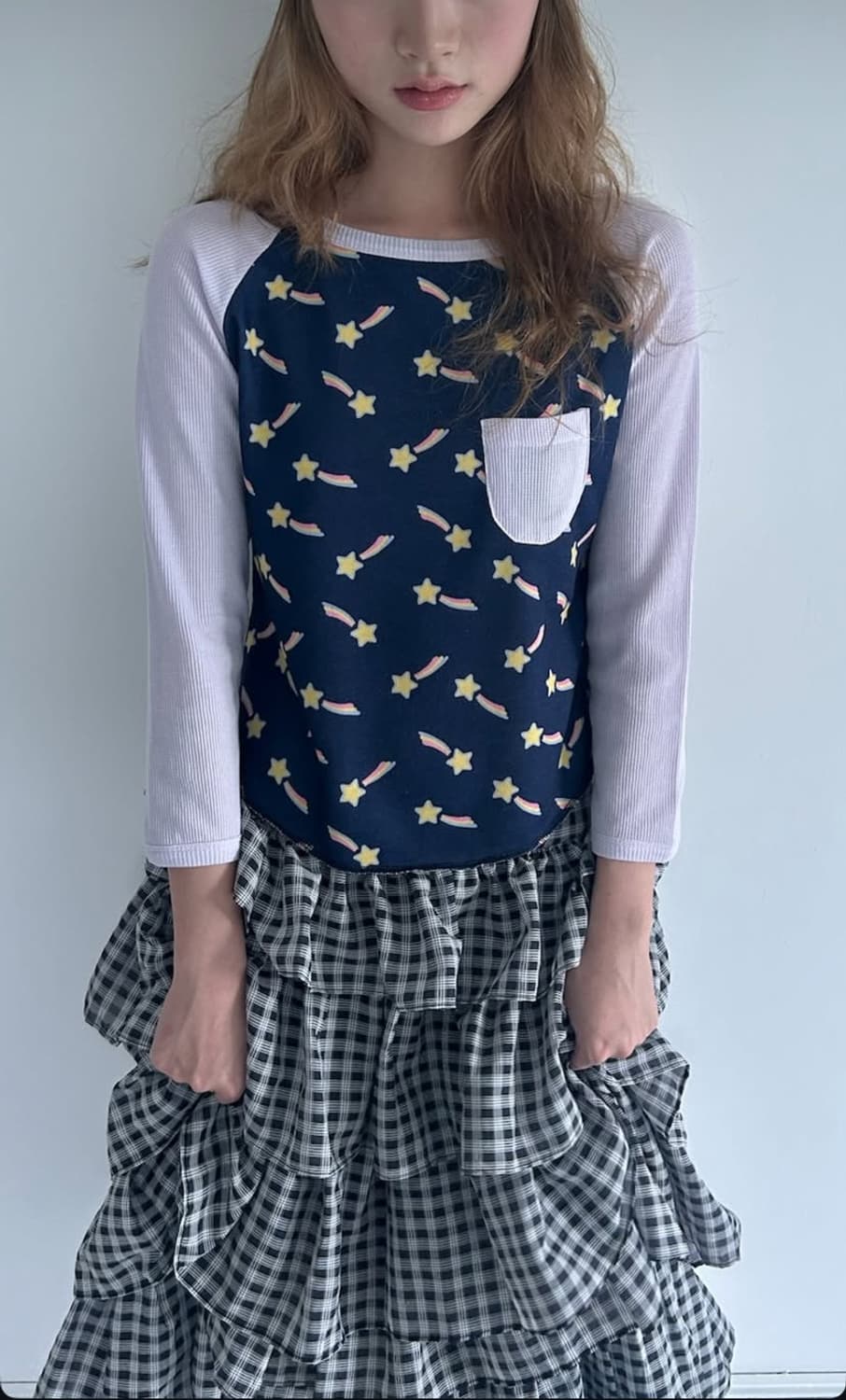 샵페어리 [F.E.E.S] shooting star raglan top 상품이미지1