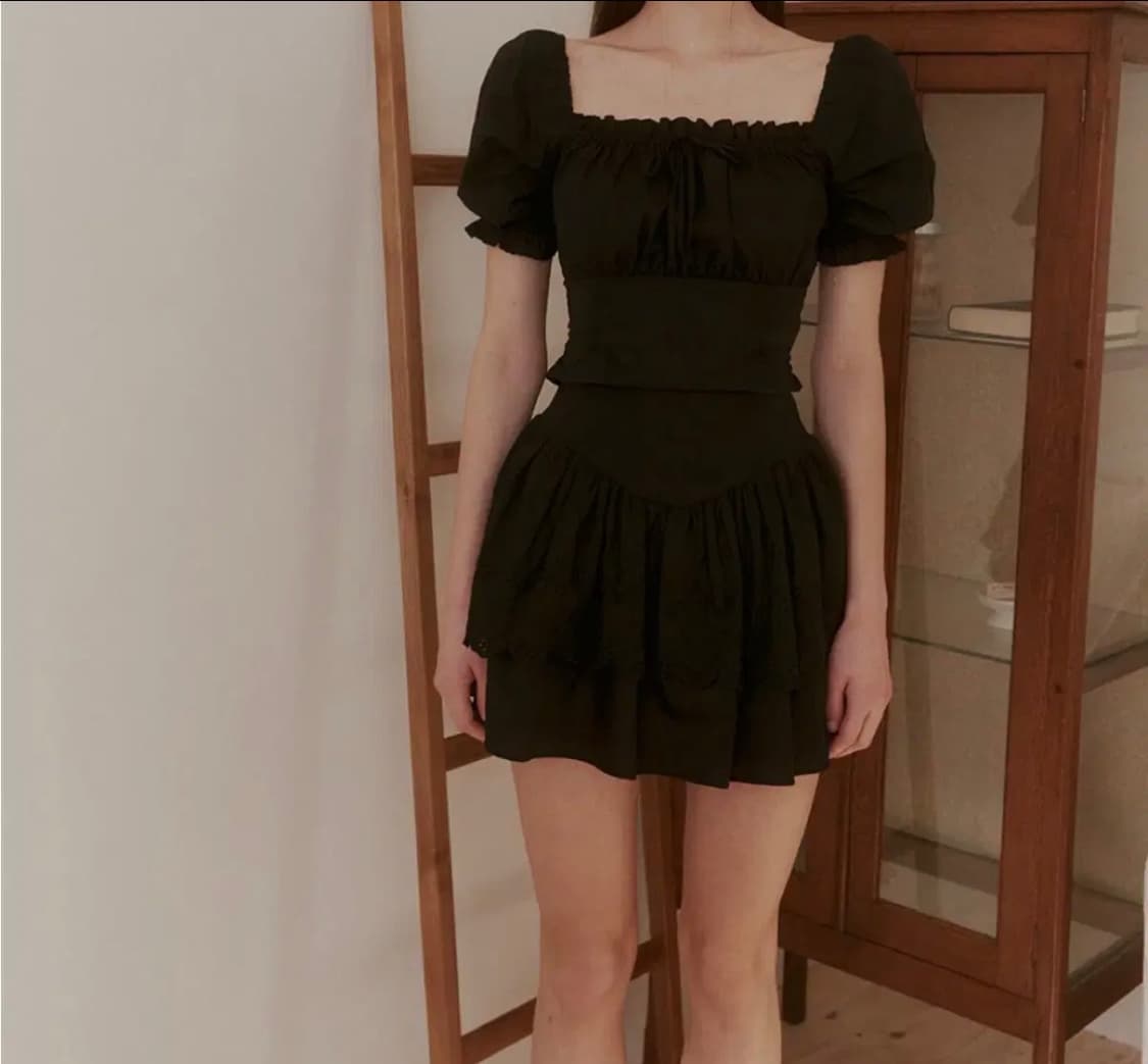 낫유어로즈 Sarah blouse(black) M 상품이미지3