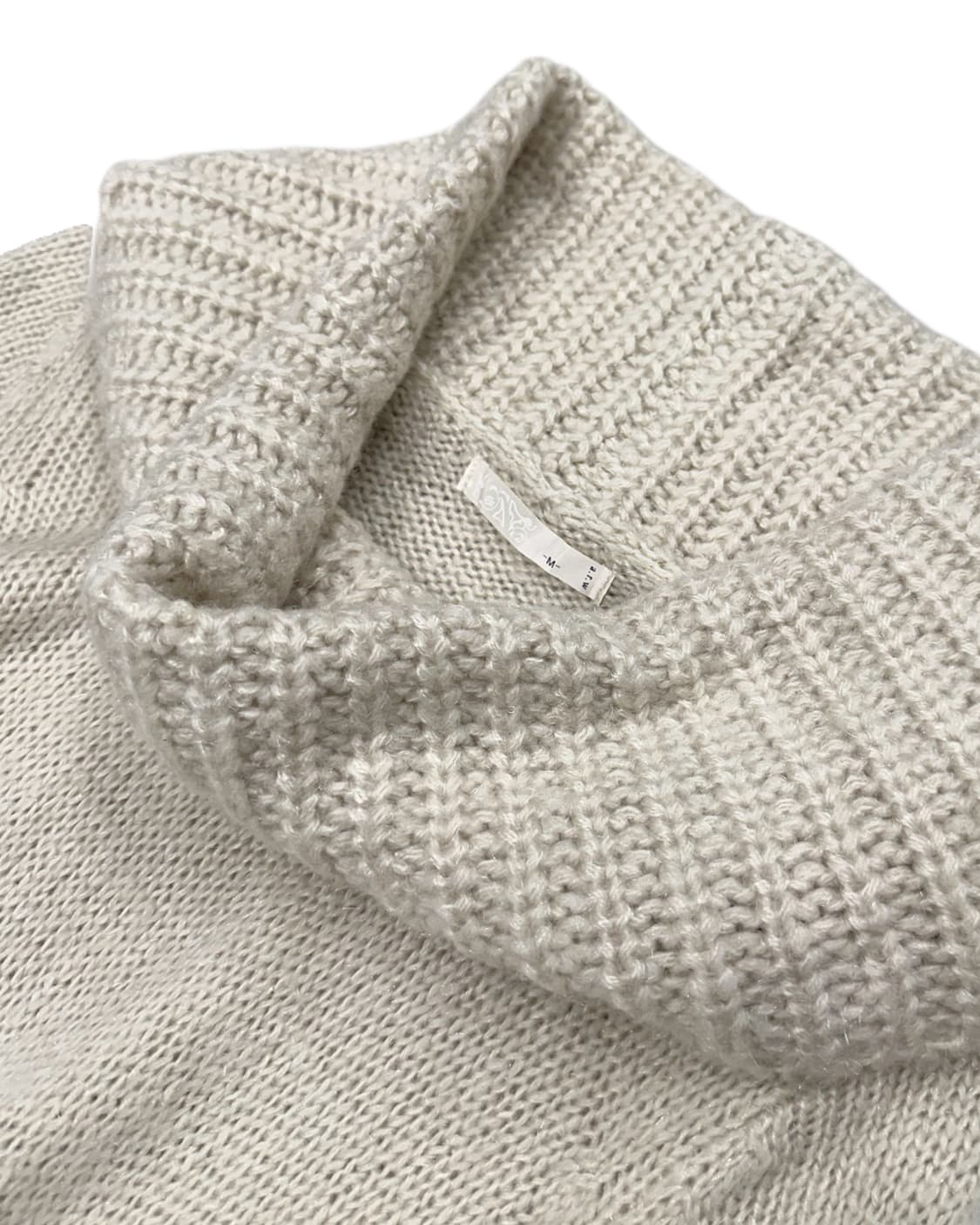 oatmeal off-shoulder knit dress 상품이미지4