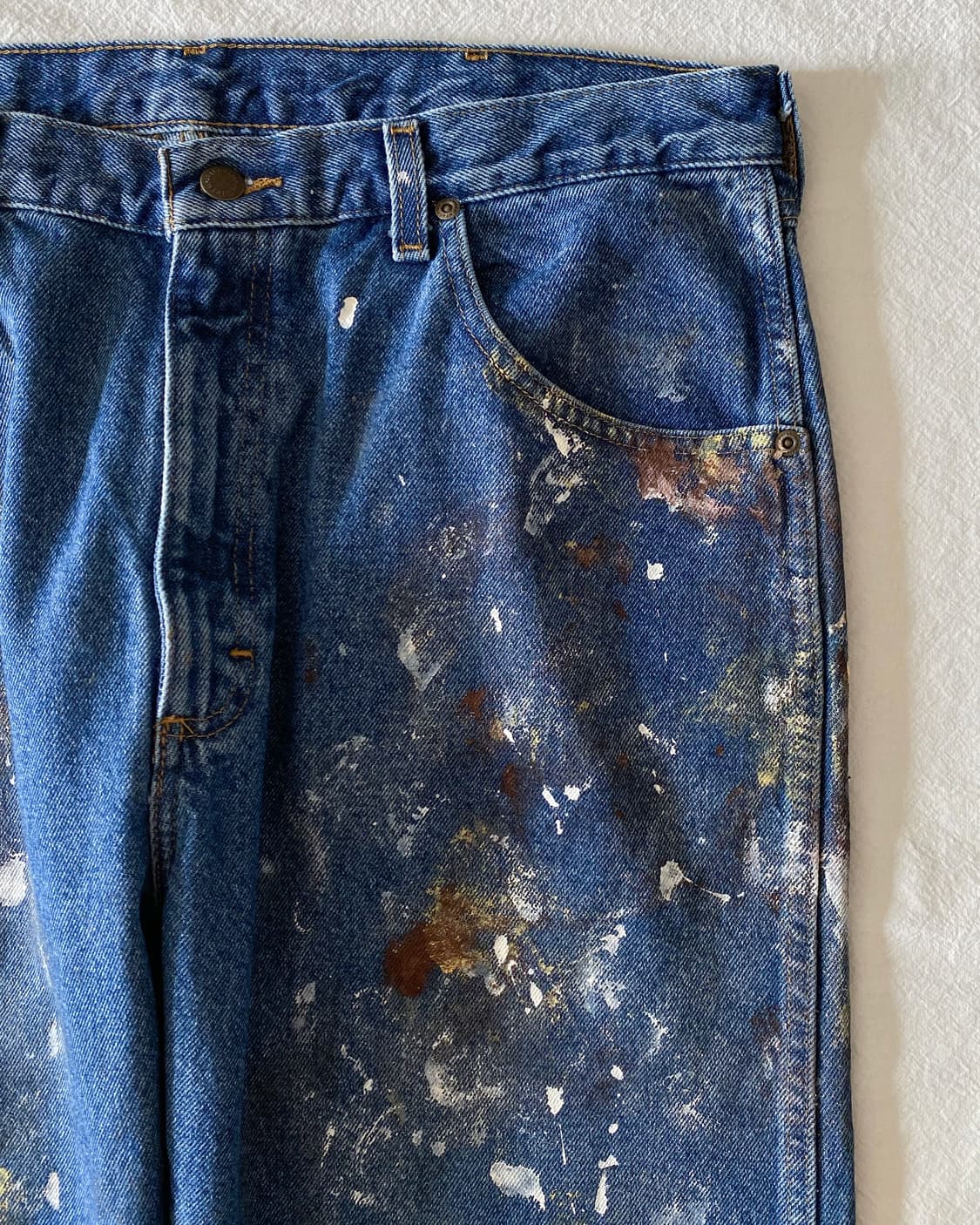 랭글러 페인팅 데님 팬츠 상품이미지3