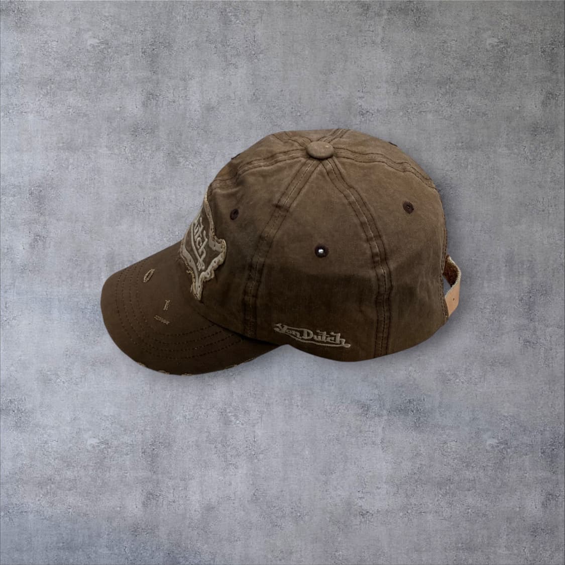 본더치 브라운 컬러 베이직 로고 볼캡 상품이미지2