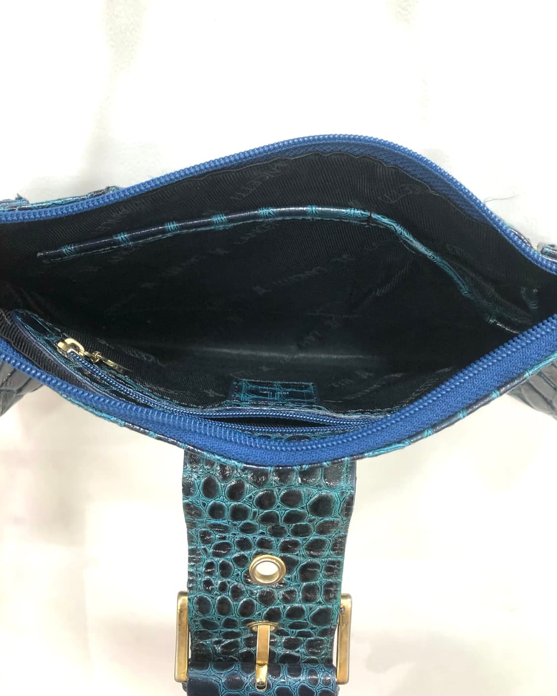 deep blue croc buckle shoulder bag 상품이미지6
